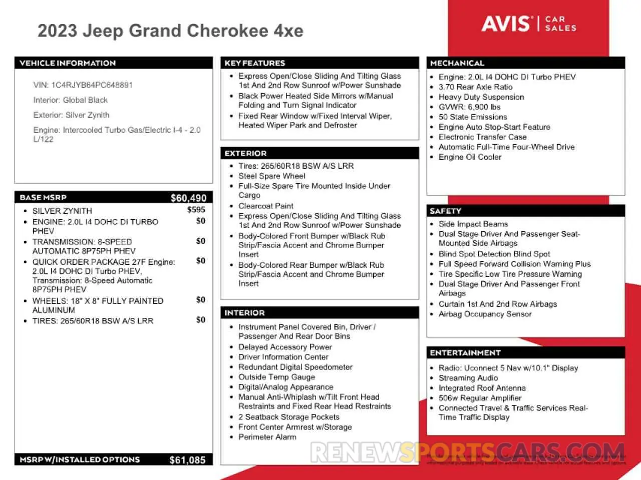 13 Photograph of a damaged car 1C4RJYB64PC648891 JEEP GRAND CHER 2023