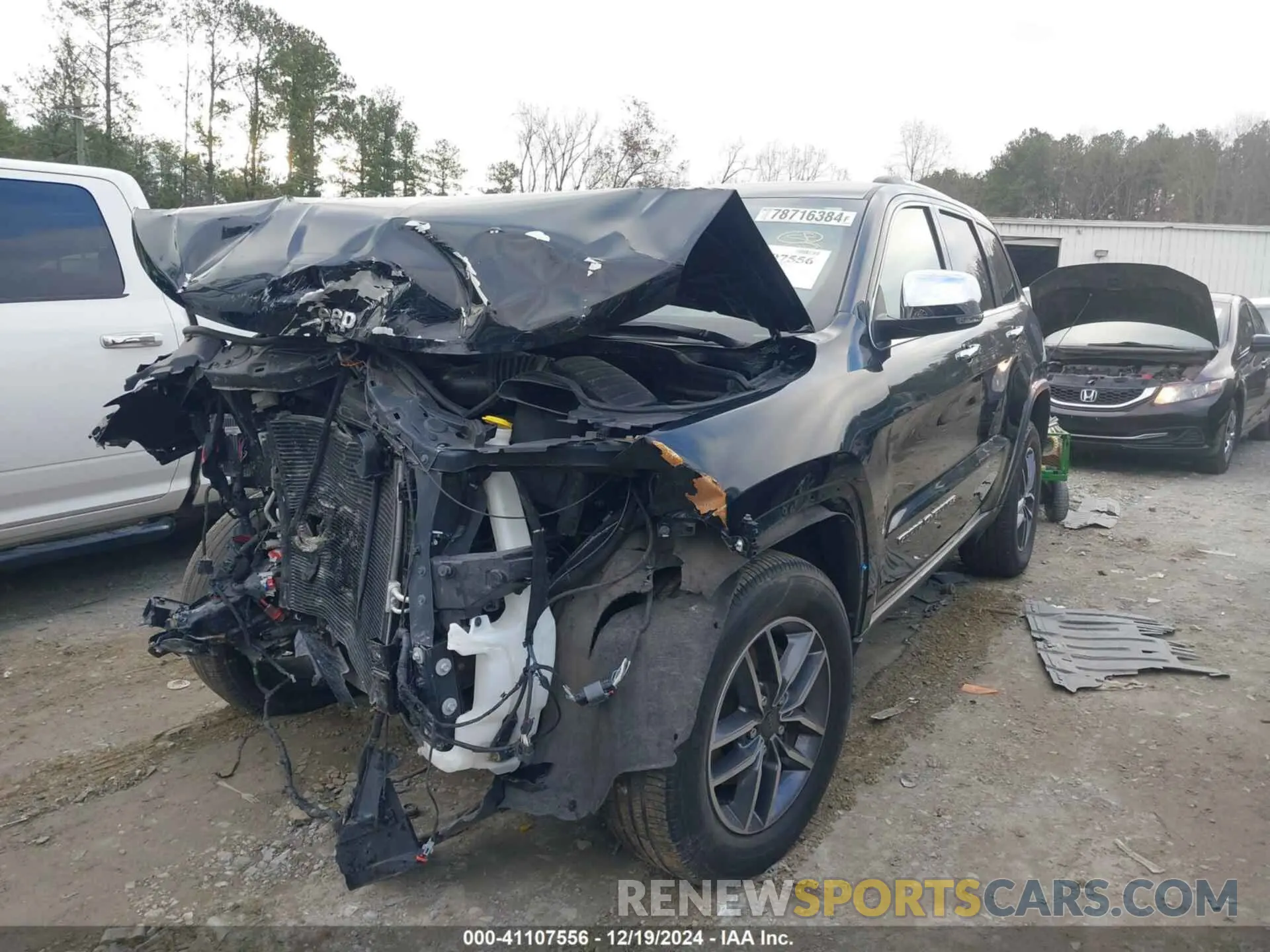 2 Photograph of a damaged car 1C4RJFBG6KC595407 JEEP GRAND CHEROKEE 2019