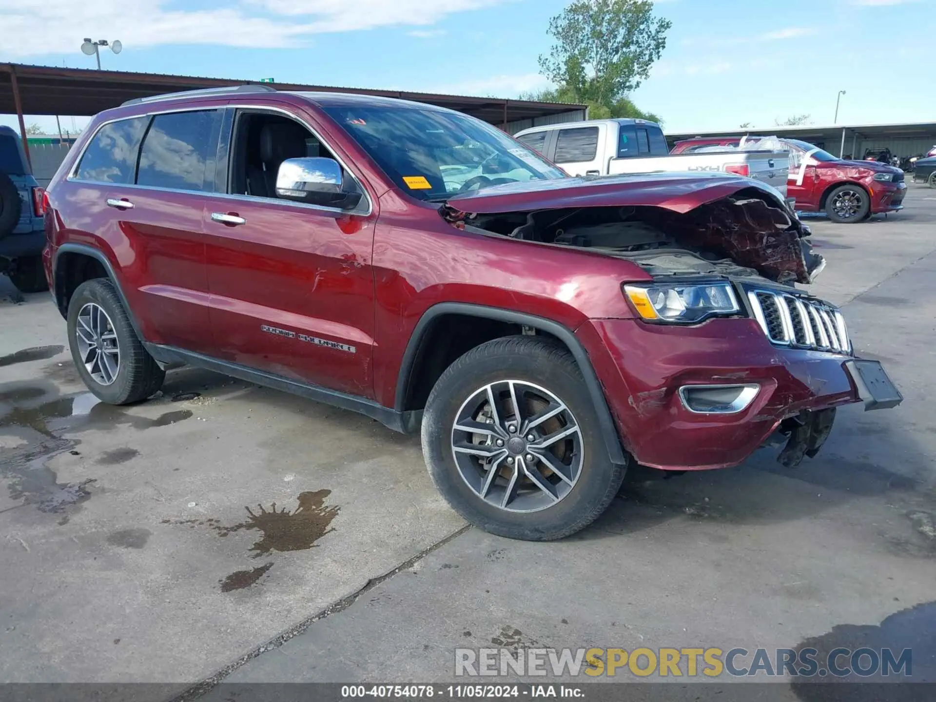 1 Photograph of a damaged car 1C4RJFBG9KC724143 JEEP GRAND CHEROKEE 2019