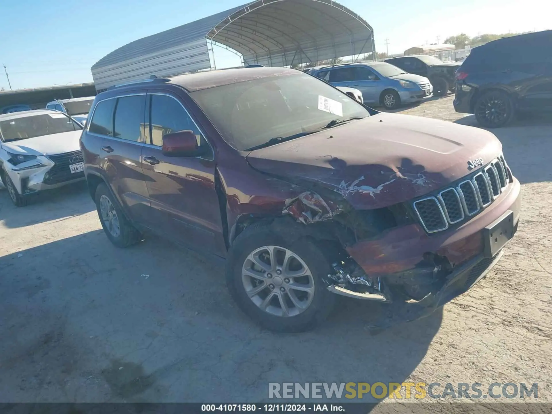1 Photograph of a damaged car 1C4RJEAG9MC739126 JEEP GRAND CHEROKEE 2021