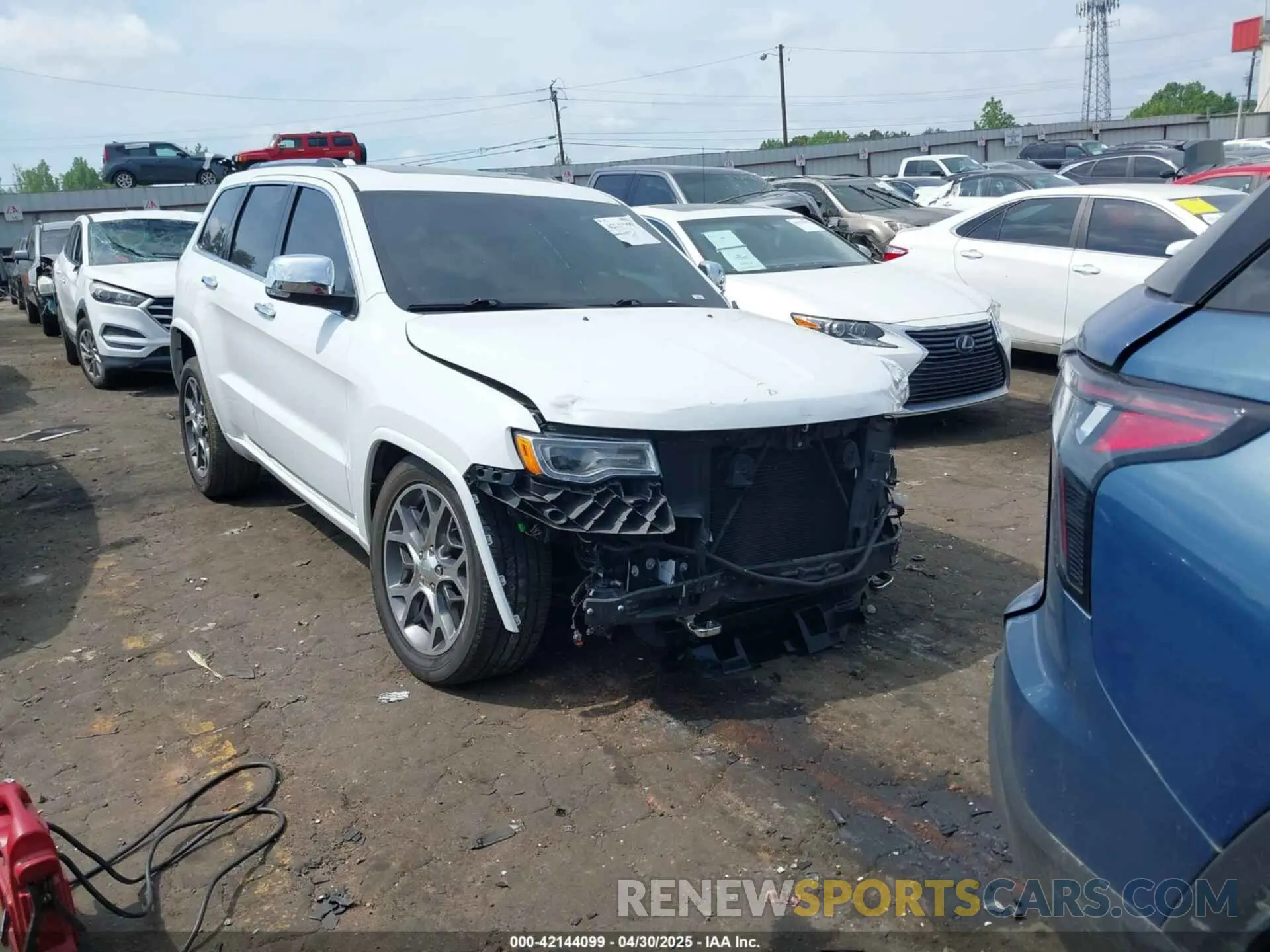 1 Photograph of a damaged car 1C4RJFCG0MC607195 JEEP GRAND CHEROKEE 2021