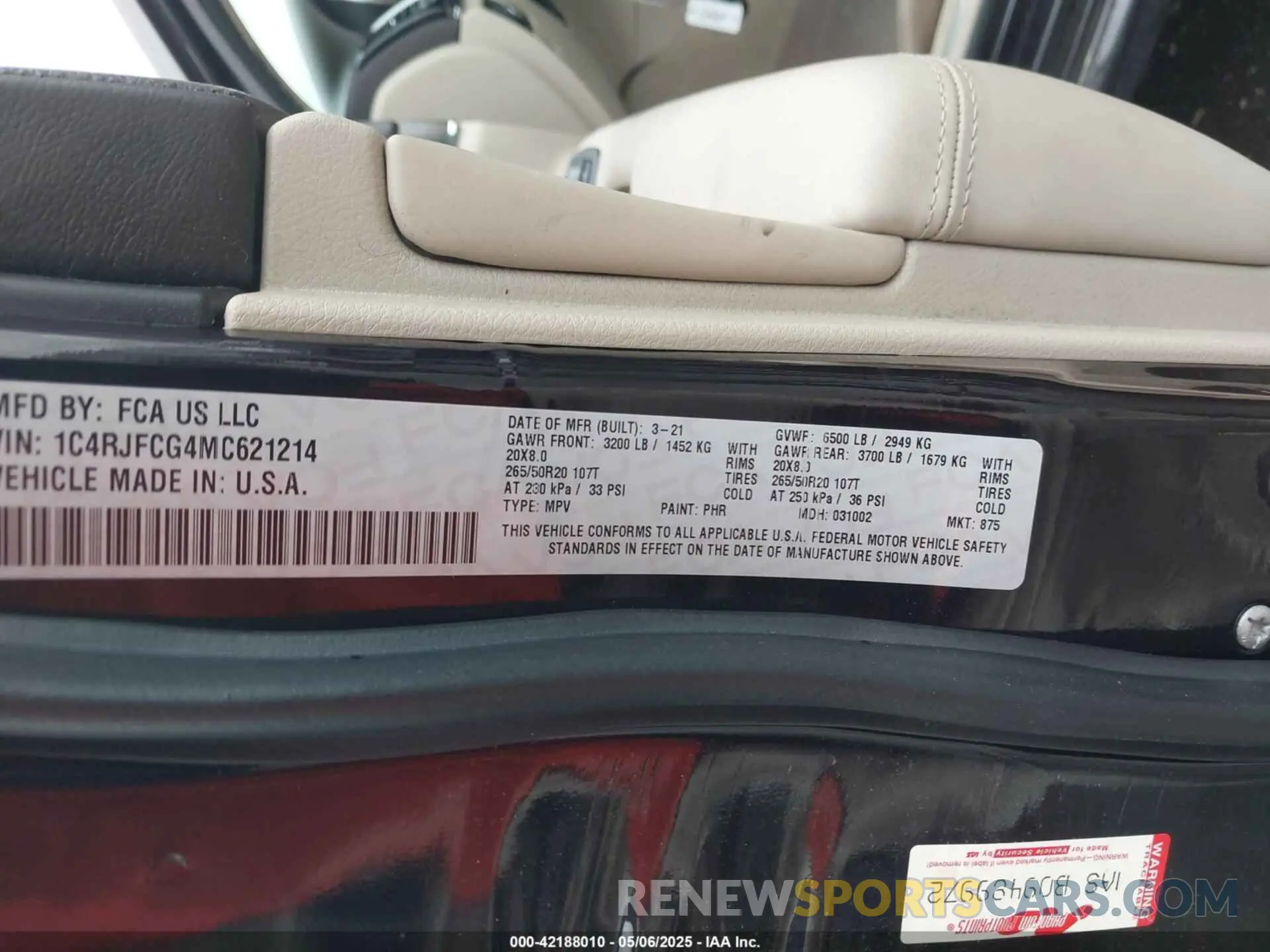 9 Photograph of a damaged car 1C4RJFCG4MC621214 JEEP GRAND CHEROKEE 2021