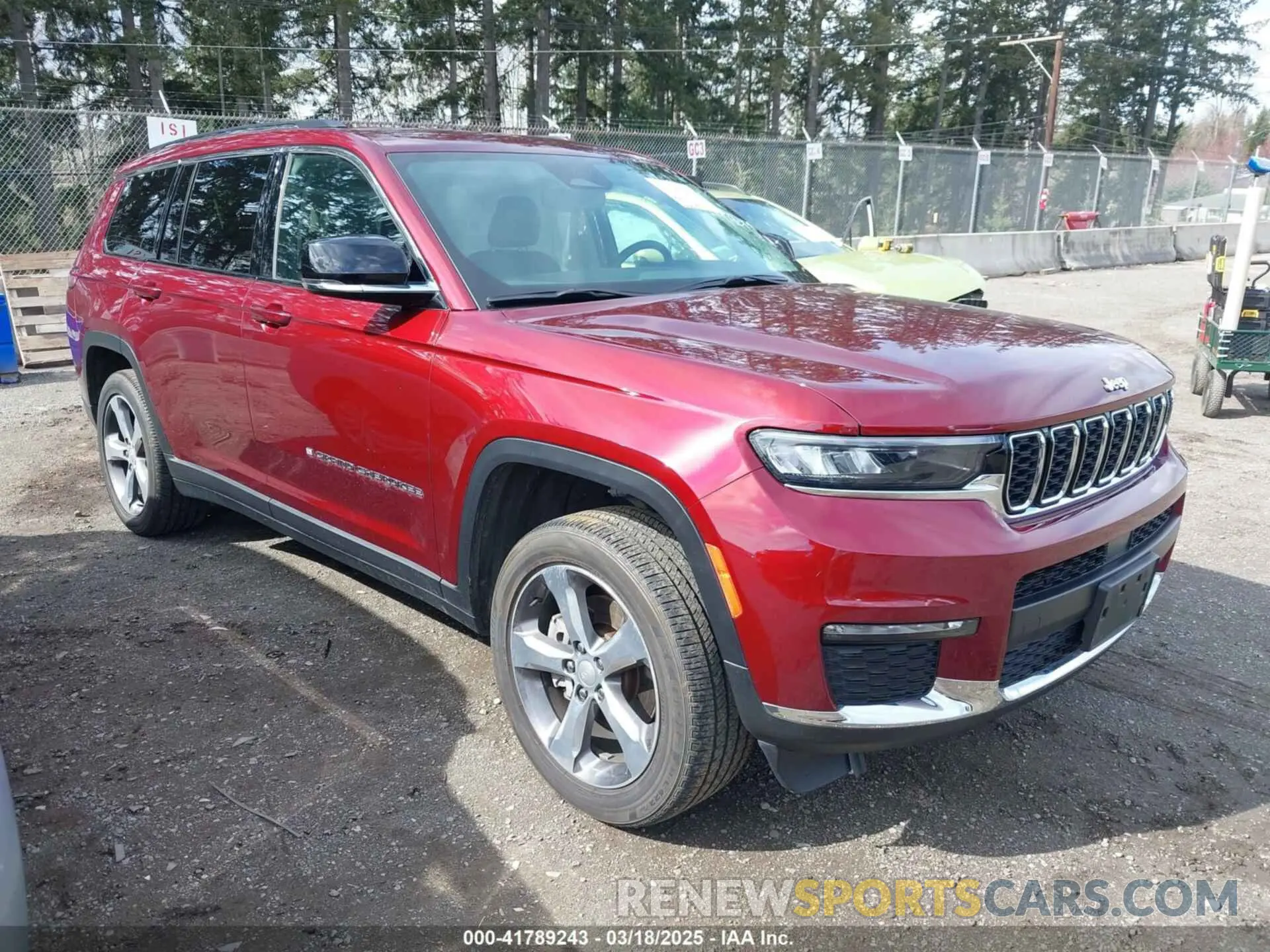 1 Photograph of a damaged car 1C4RJKBG0M8171350 JEEP GRAND CHEROKEE L 2021