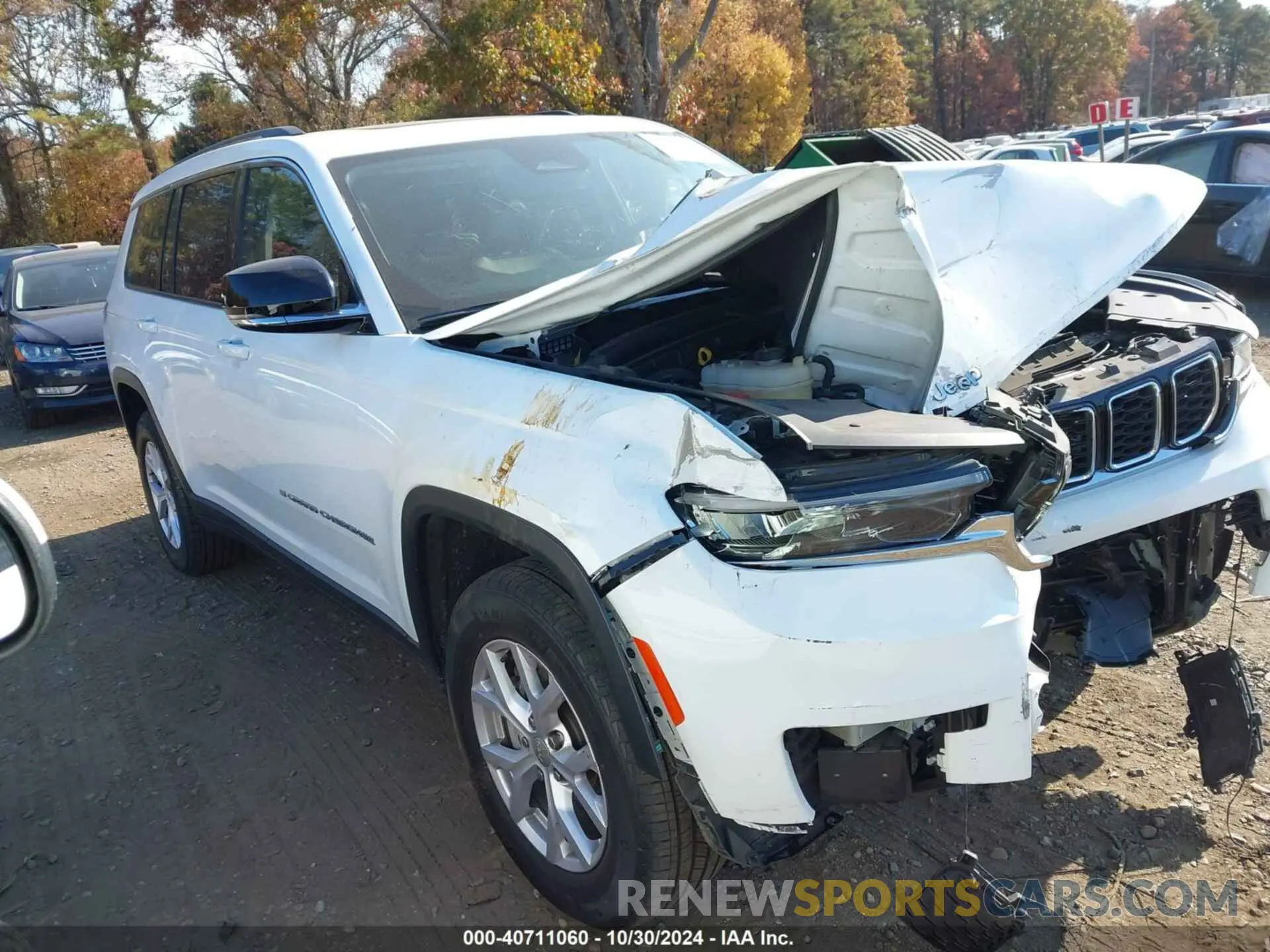 1 Photograph of a damaged car 1C4RJKBG0M8185457 JEEP GRAND CHEROKEE L 2021