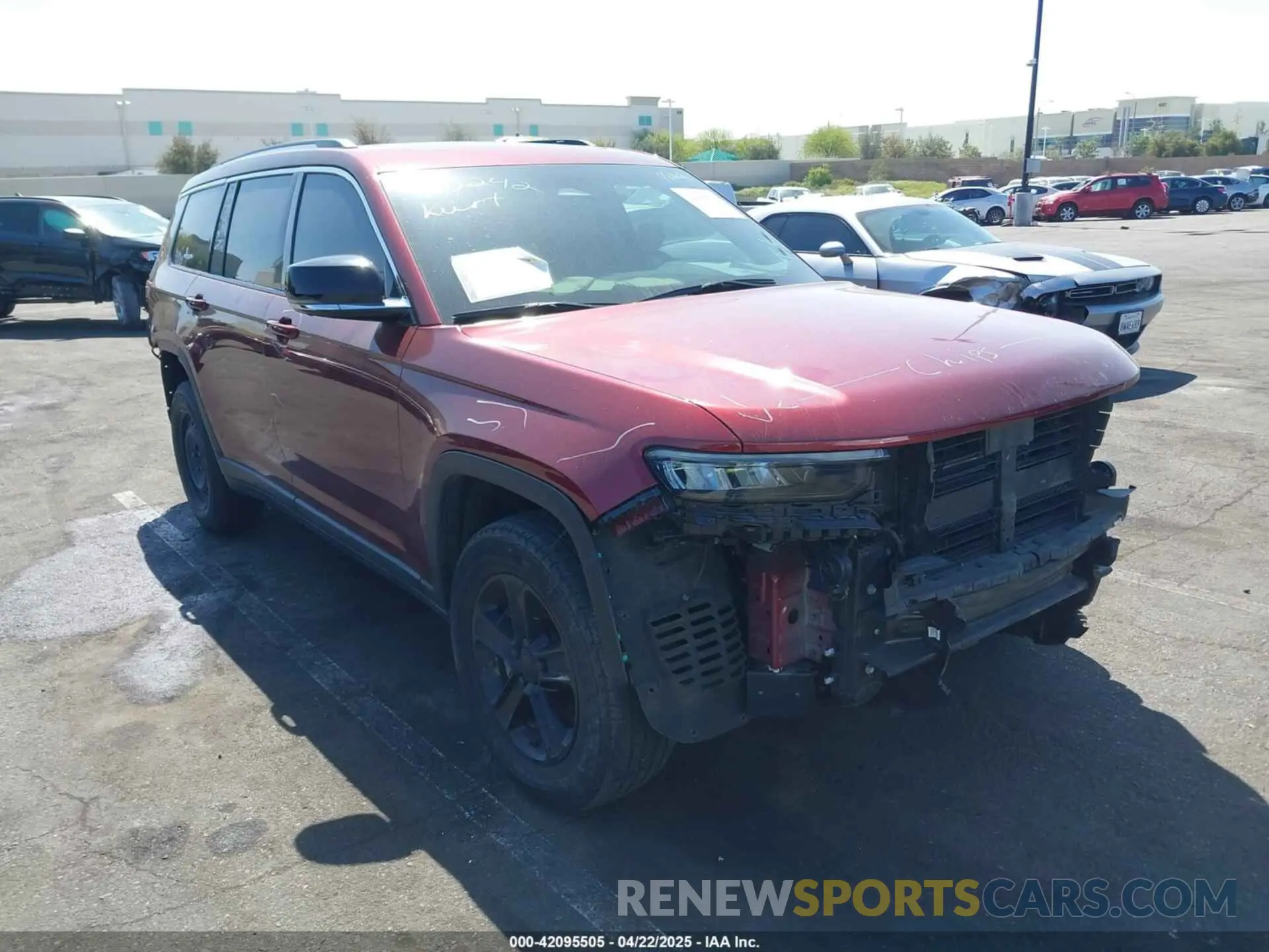 1 Photograph of a damaged car 1C4RJKBGXN8629462 JEEP GRAND CHEROKEE L 2022