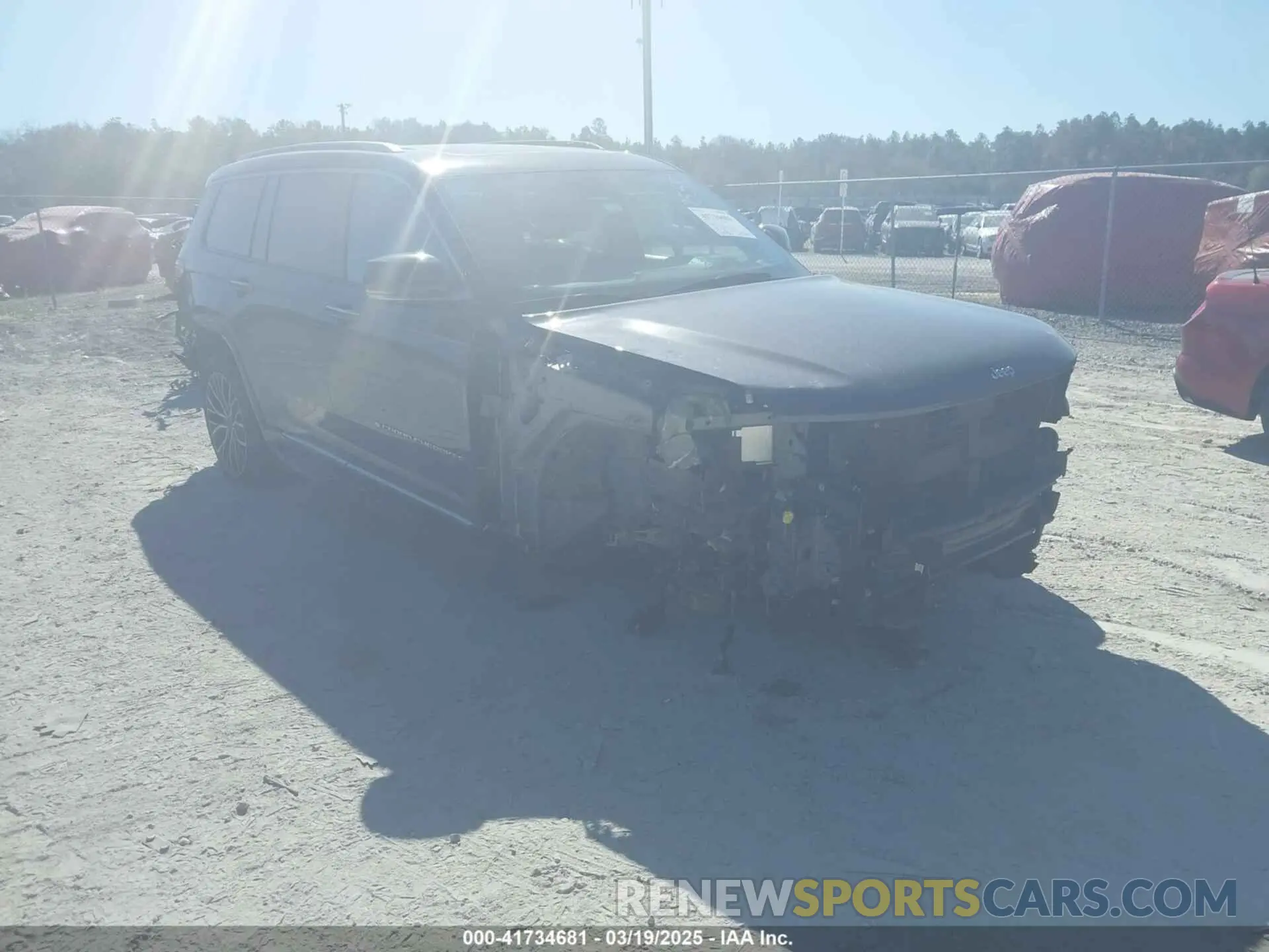 1 Photograph of a damaged car 1C4RJKET7N8549559 JEEP GRAND CHEROKEE L 2022
