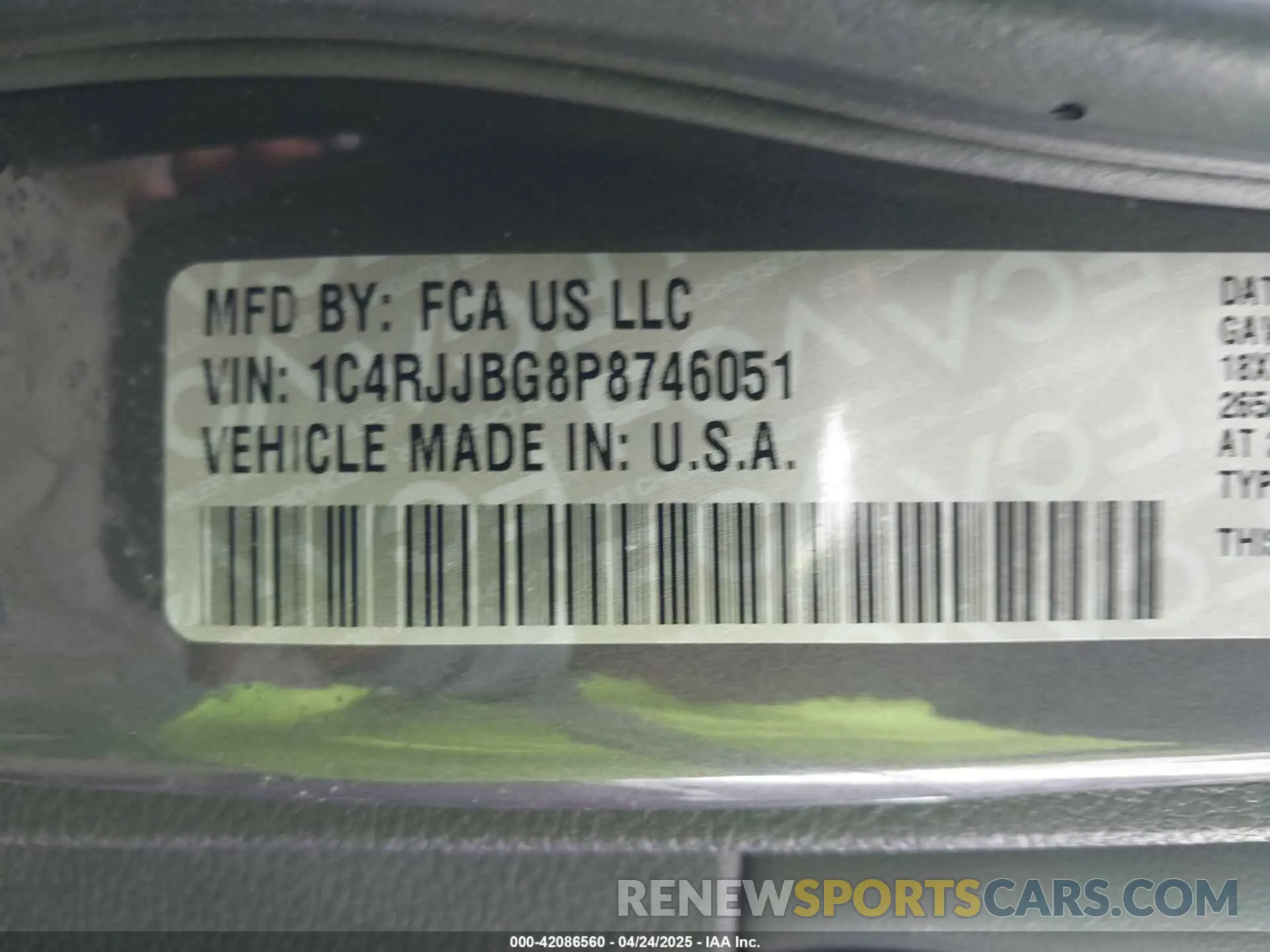 9 Photograph of a damaged car 1C4RJJBG8P8746051 JEEP GRAND CHEROKEE L 2023