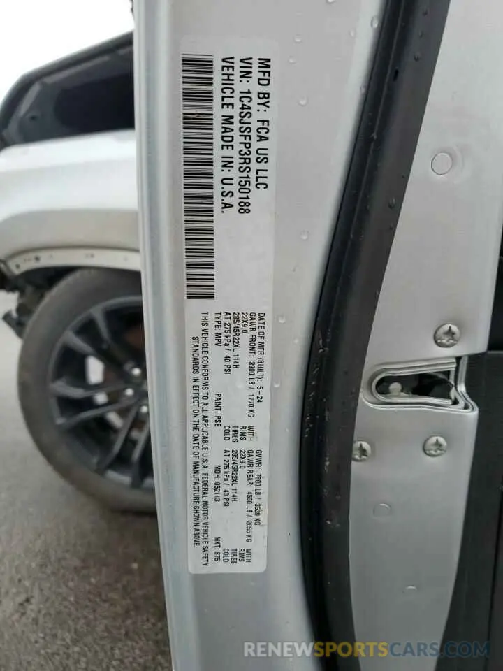 13 Photograph of a damaged car 1C4SJSFP3RS150188 JEEP GRAND WAGO 2024