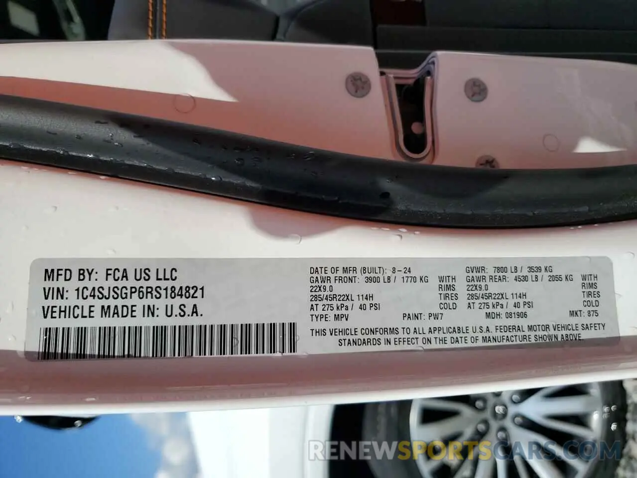 13 Photograph of a damaged car 1C4SJSGP6RS184821 JEEP GRAND WAGO 2024