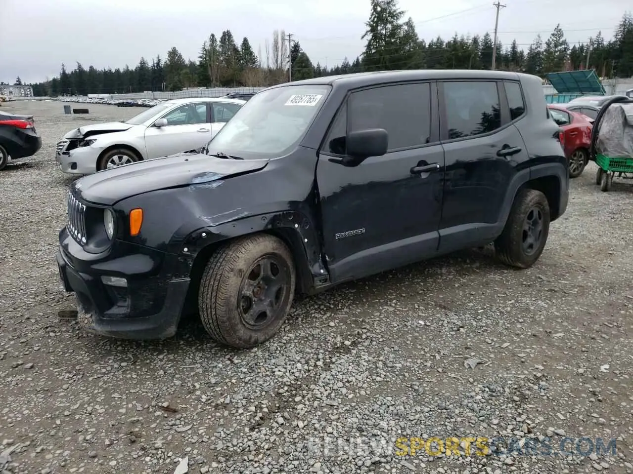 1 Photograph of a damaged car ZACNJAAB8KPK10364 JEEP RENEGADE 2019