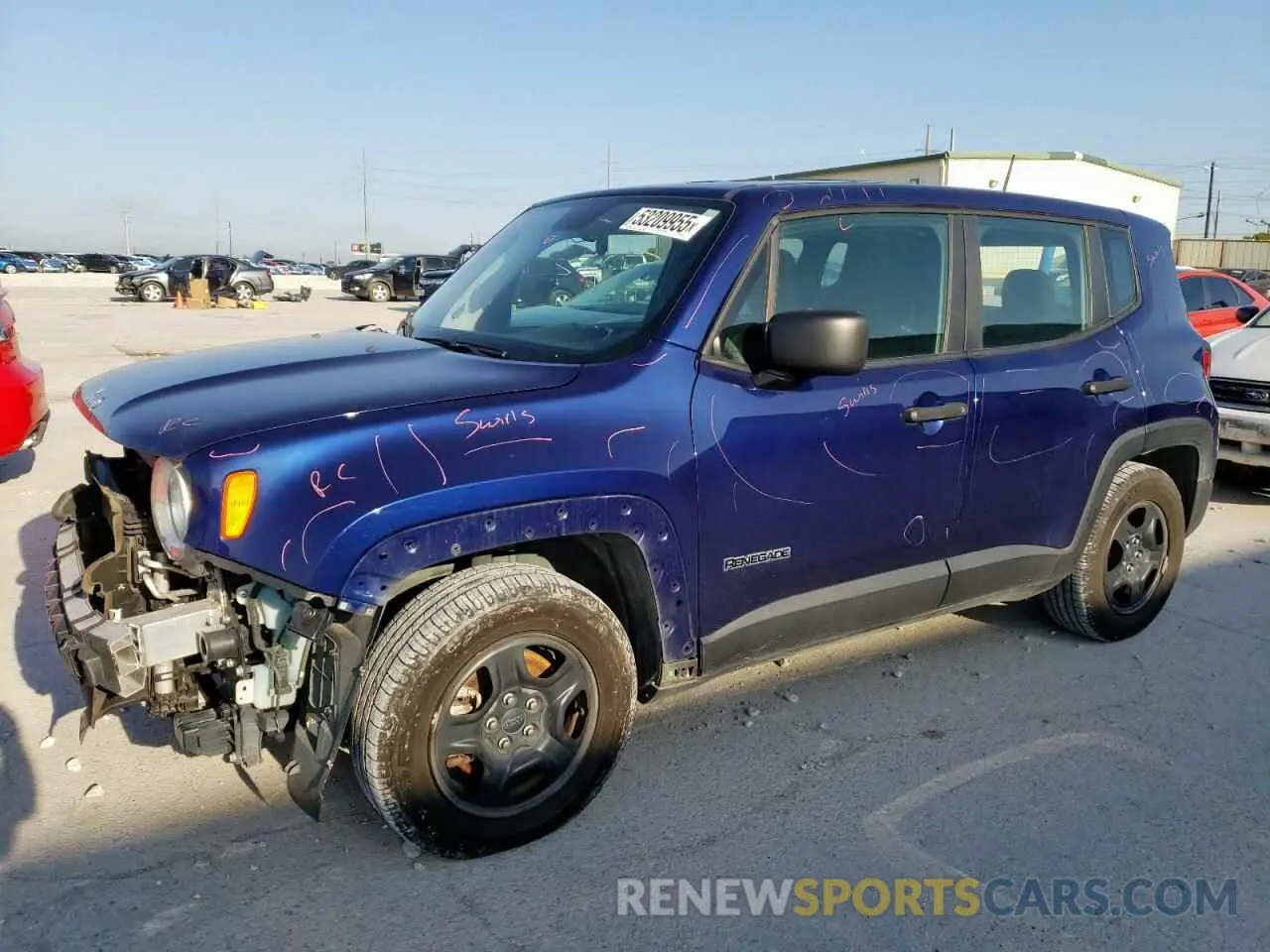 1 Photograph of a damaged car ZACNJAABXKPK14349 JEEP RENEGADE 2019