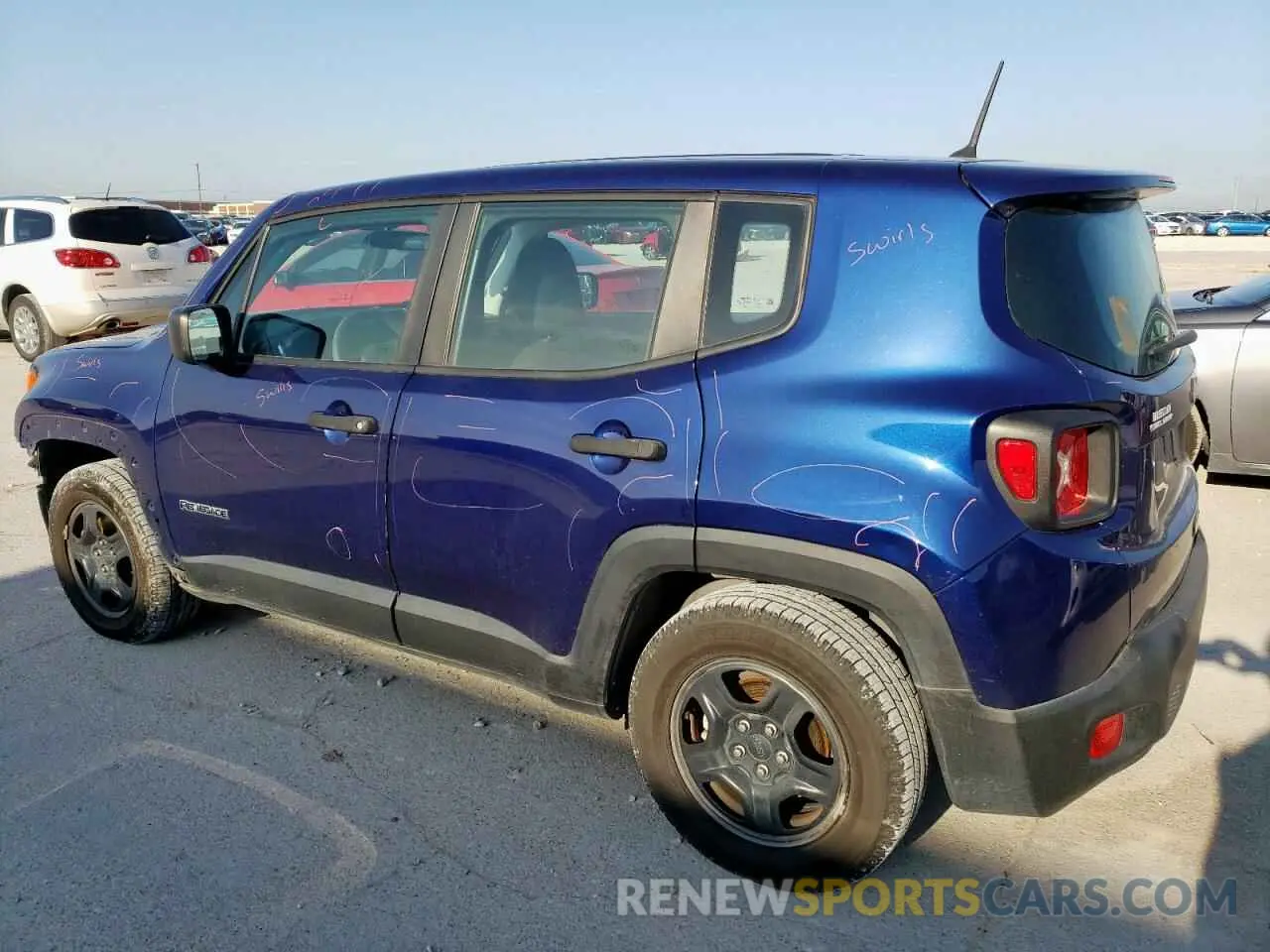 2 Photograph of a damaged car ZACNJAABXKPK14349 JEEP RENEGADE 2019