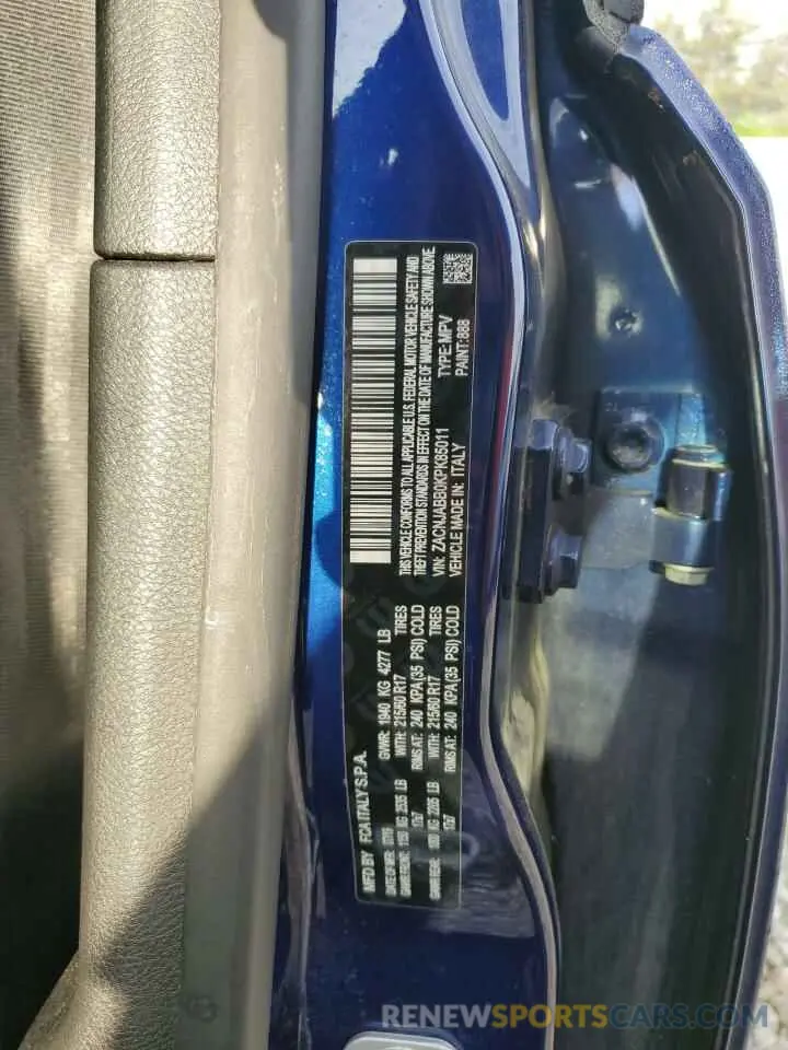 13 Photograph of a damaged car ZACNJABB0KPK85011 JEEP RENEGADE 2019