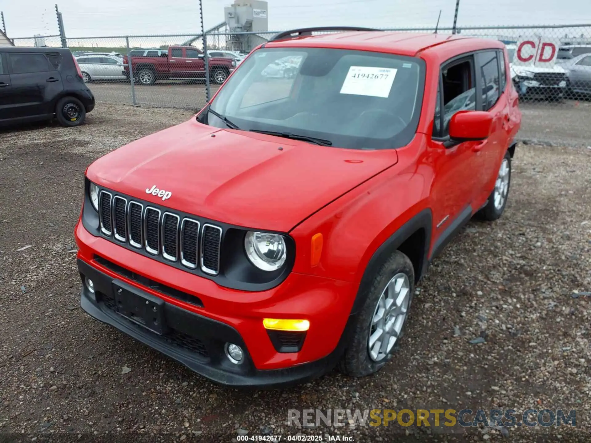 2 Photograph of a damaged car ZACNJABB7KPK32693 JEEP RENEGADE 2019