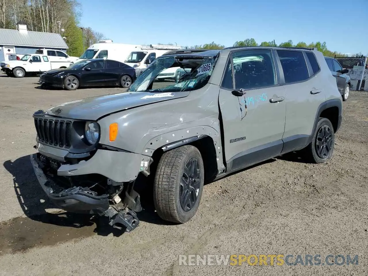 1 Photograph of a damaged car ZACNJBAB0KPK93696 JEEP RENEGADE 2019