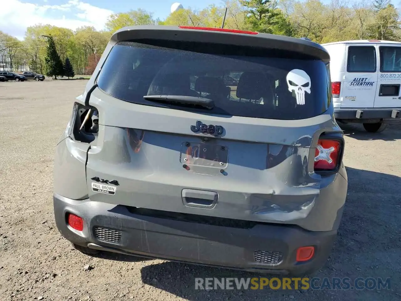 6 Photograph of a damaged car ZACNJBAB0KPK93696 JEEP RENEGADE 2019