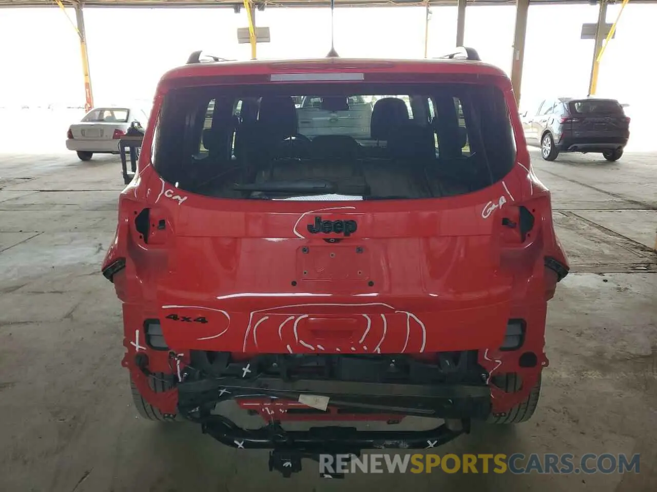 6 Photograph of a damaged car ZACNJBAB9KPK25459 JEEP RENEGADE 2019