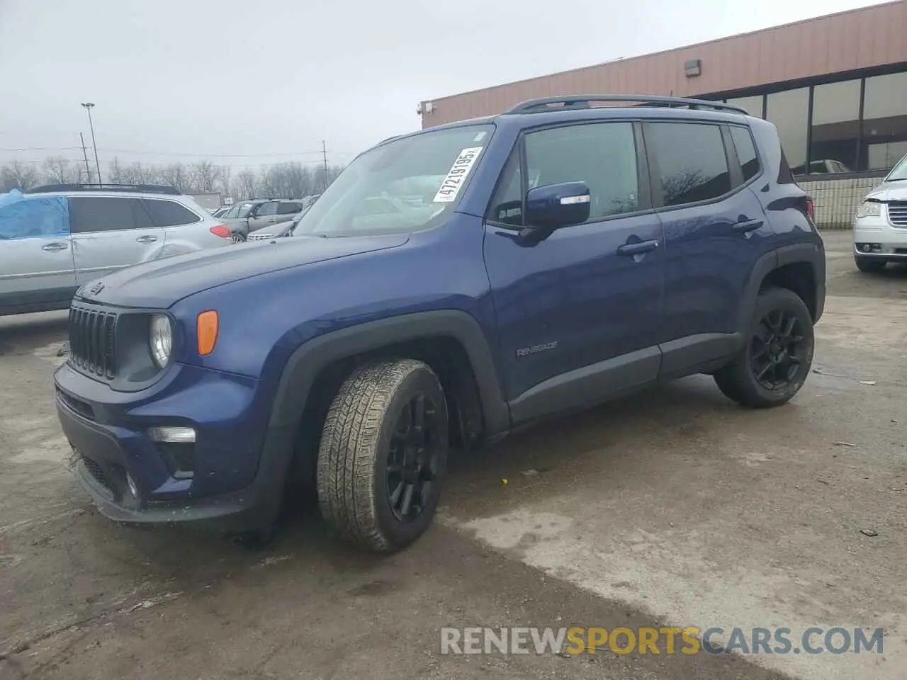 1 Photograph of a damaged car ZACNJBB1XKPK11477 JEEP RENEGADE 2019