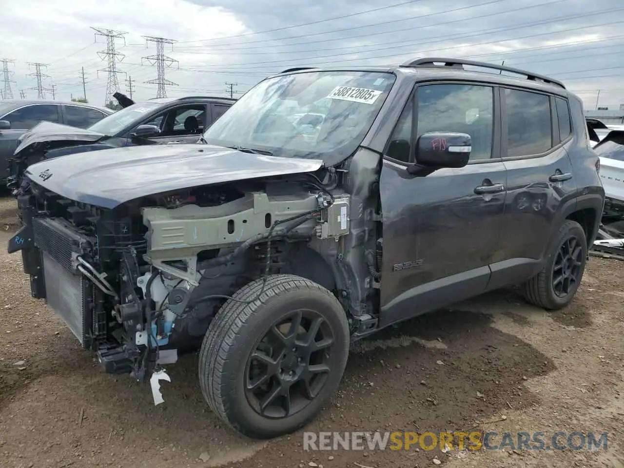1 Photograph of a damaged car ZACNJBB1XKPK25752 JEEP RENEGADE 2019