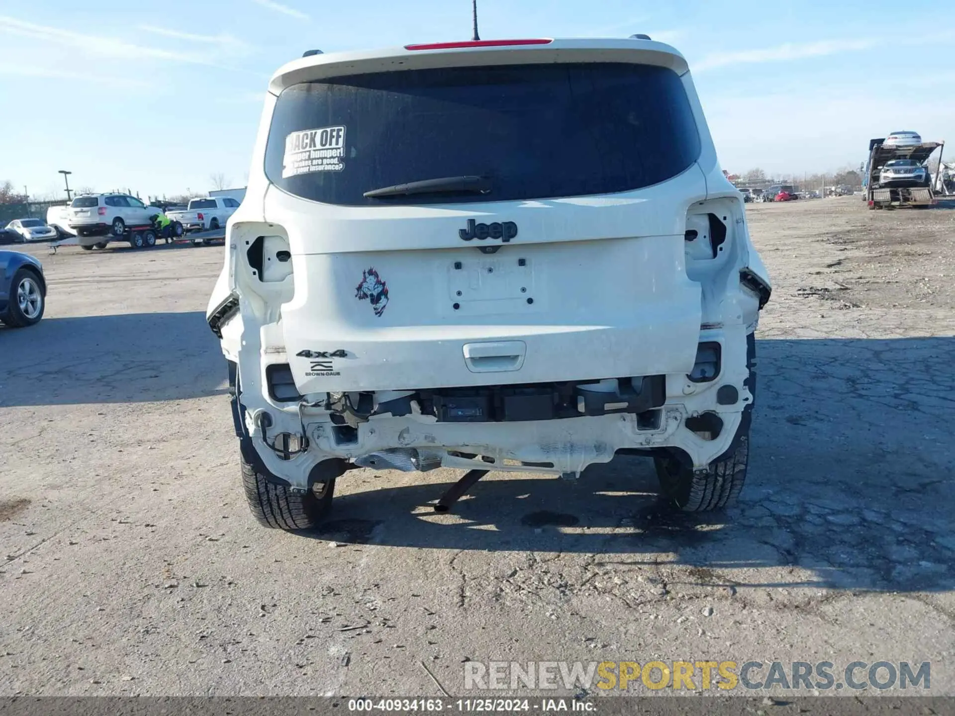 6 Photograph of a damaged car ZACNJBBB1KPK16687 JEEP RENEGADE 2019