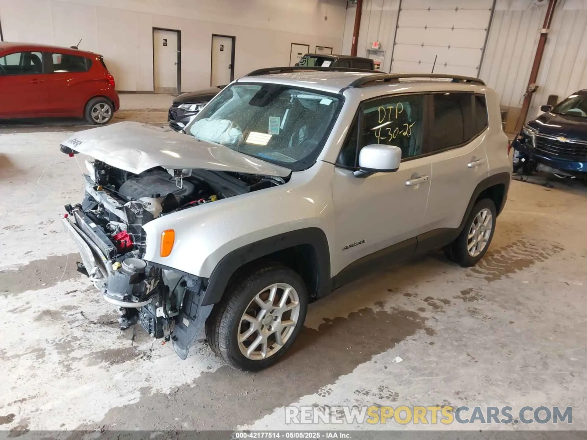 2 Photograph of a damaged car ZACNJBBB1KPK73892 JEEP RENEGADE 2019