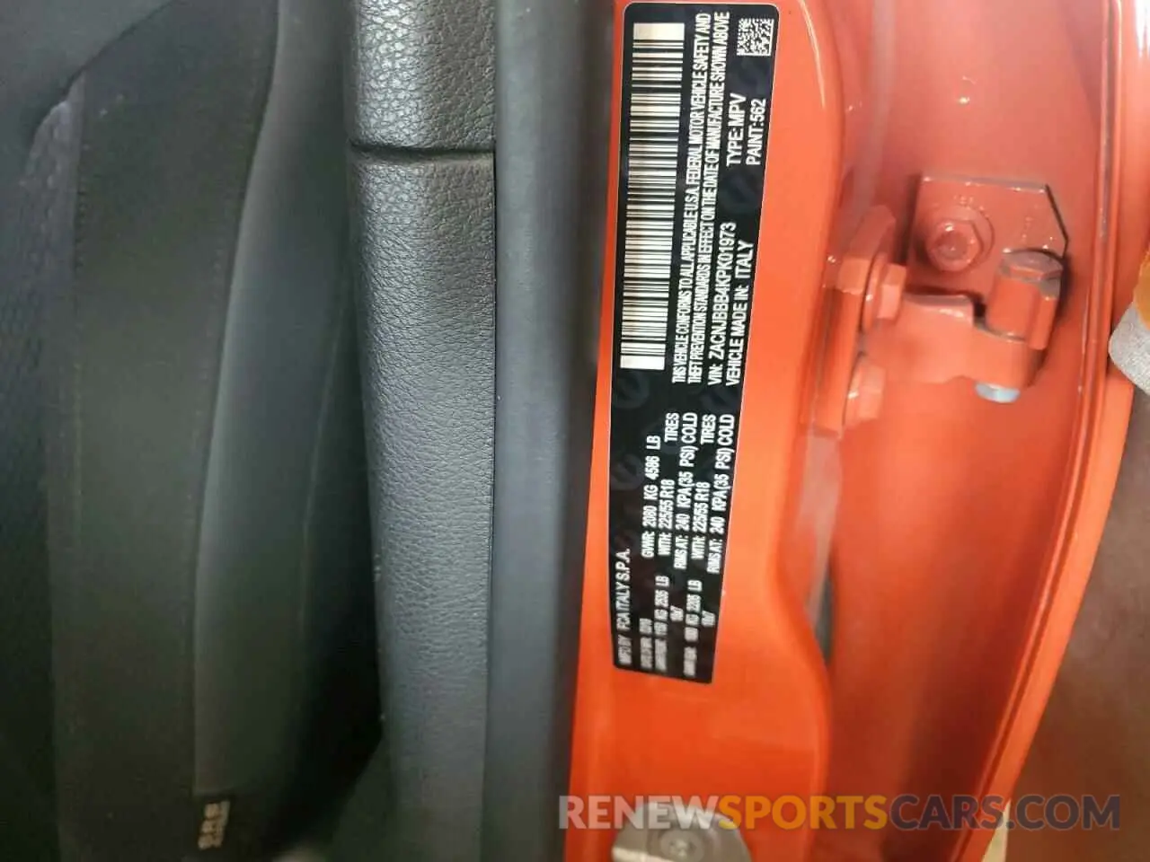 15 Photograph of a damaged car ZACNJBBB4KPK01973 JEEP RENEGADE 2019