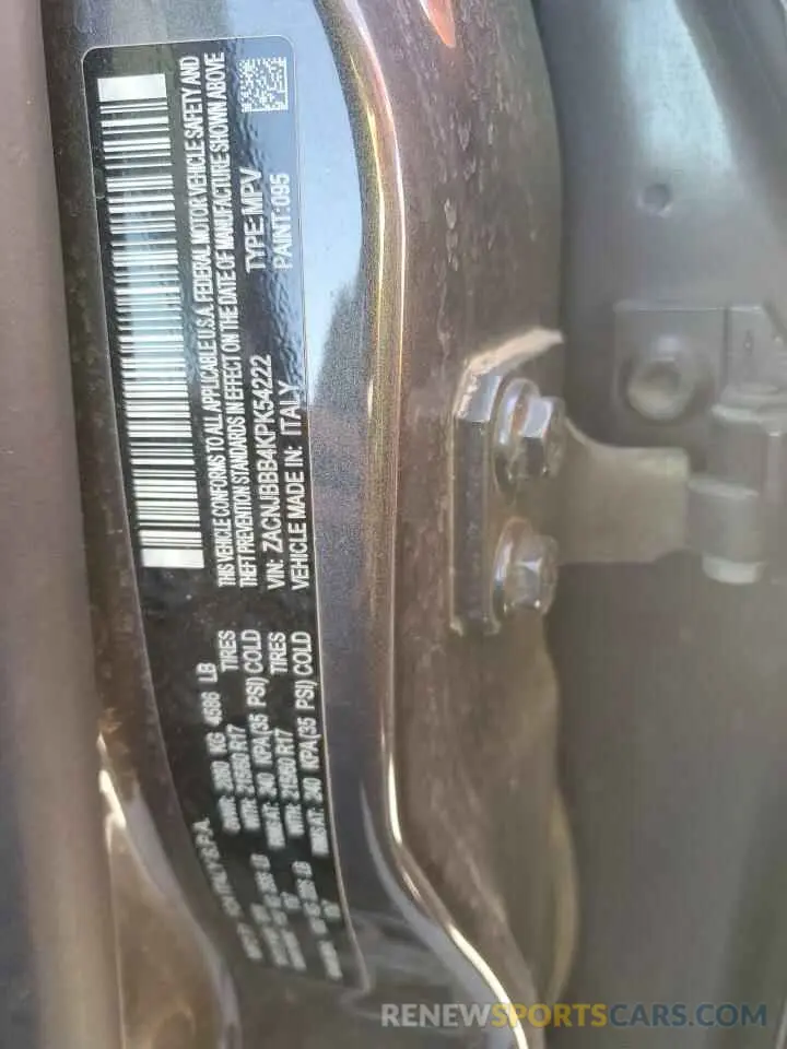 13 Photograph of a damaged car ZACNJBBB4KPK54222 JEEP RENEGADE 2019