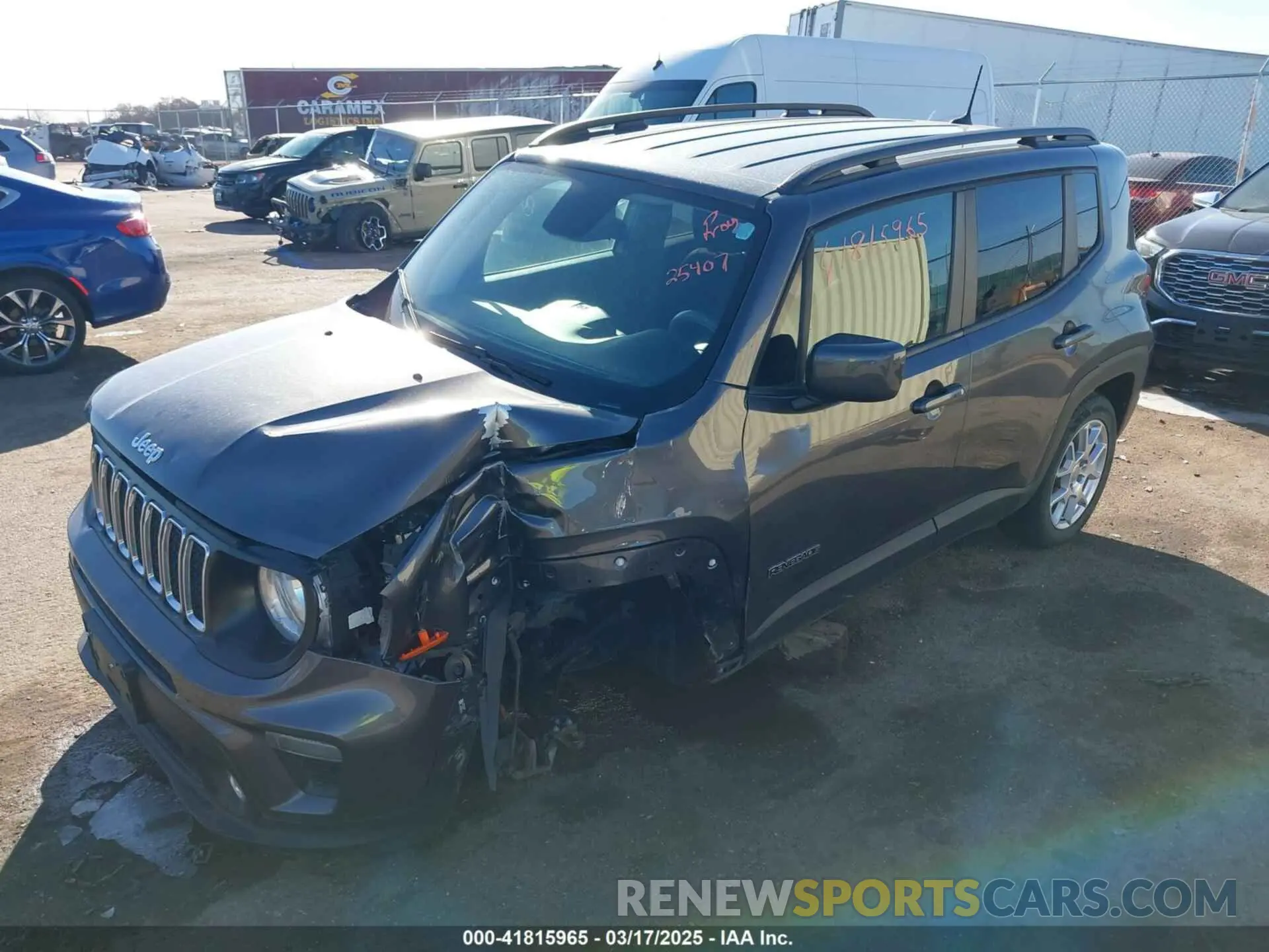 2 Photograph of a damaged car ZACNJBBB7KPK63688 JEEP RENEGADE 2019