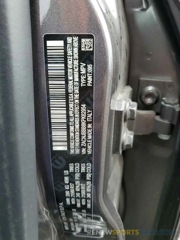 14 Photograph of a damaged car ZACNJBBB8KPK62954 JEEP RENEGADE 2019