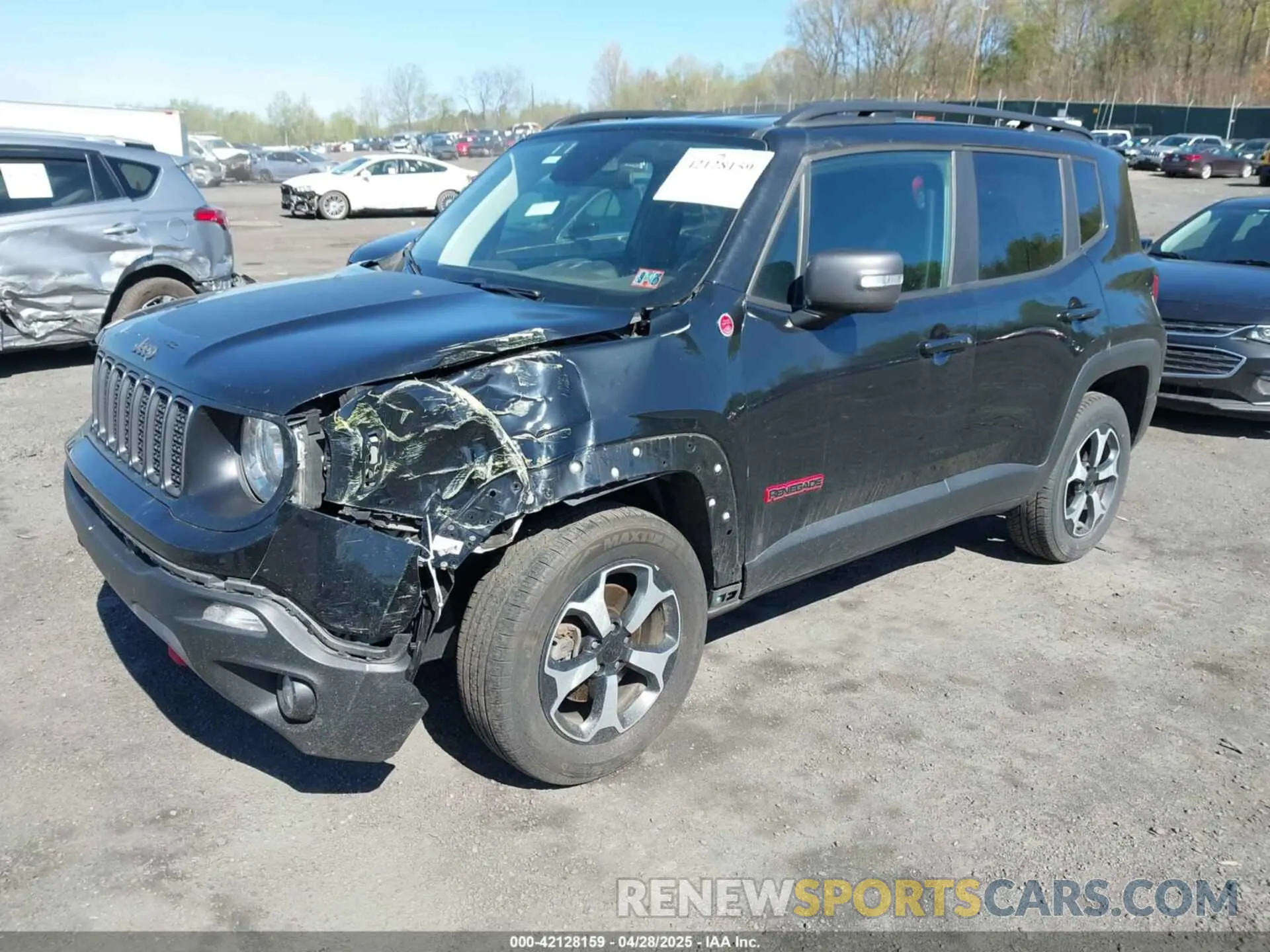 2 Photograph of a damaged car ZACNJBC14KPK49317 JEEP RENEGADE 2019