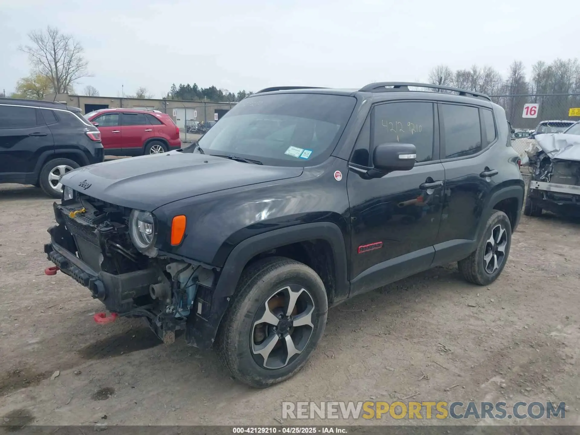 2 Photograph of a damaged car ZACNJBC14KPK76923 JEEP RENEGADE 2019