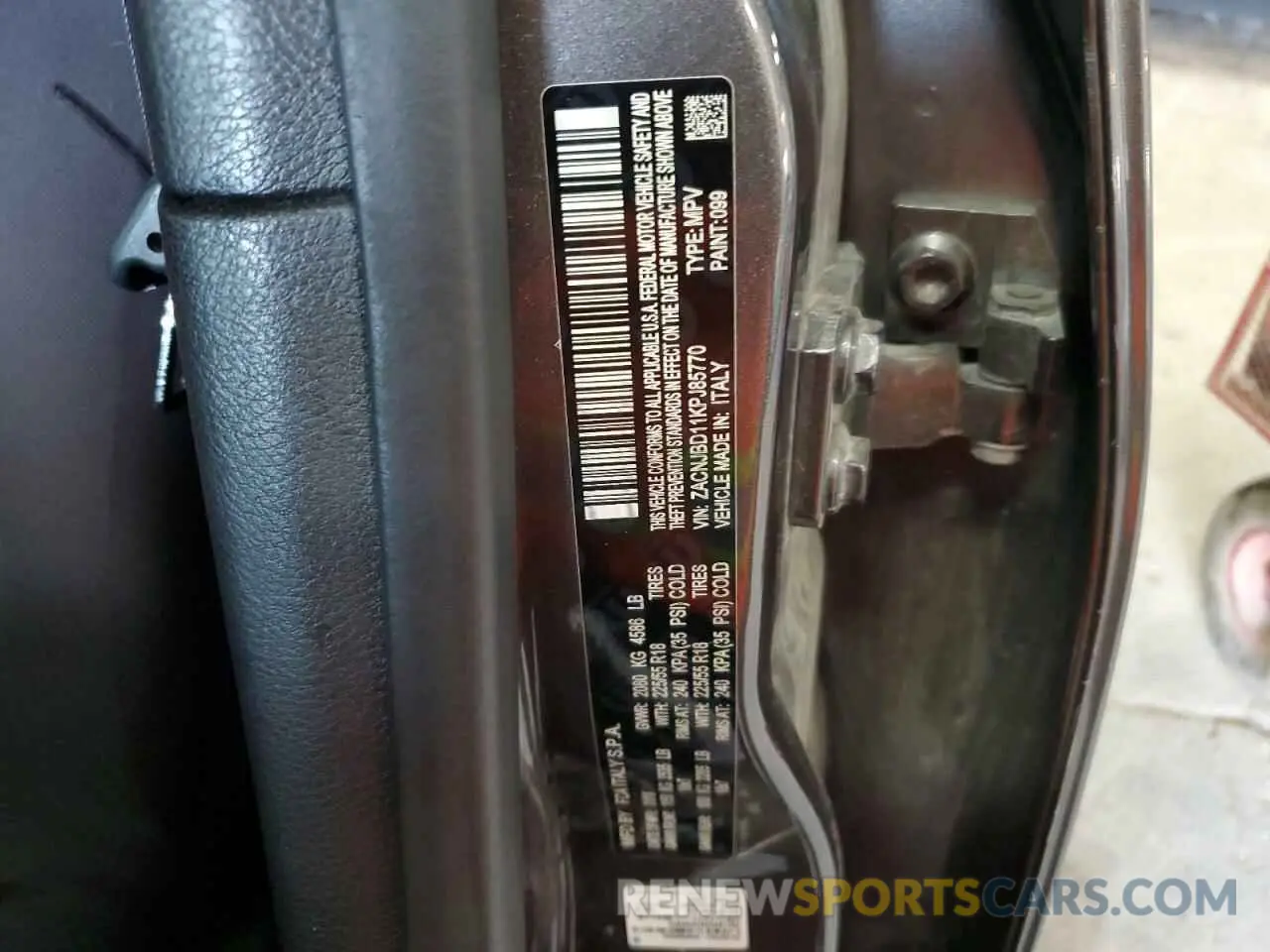 13 Photograph of a damaged car ZACNJBD11KPJ85770 JEEP RENEGADE 2019