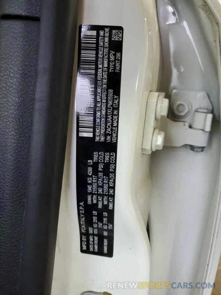 13 Photograph of a damaged car ZACNJAA1XLPM05908 JEEP RENEGADE 2020
