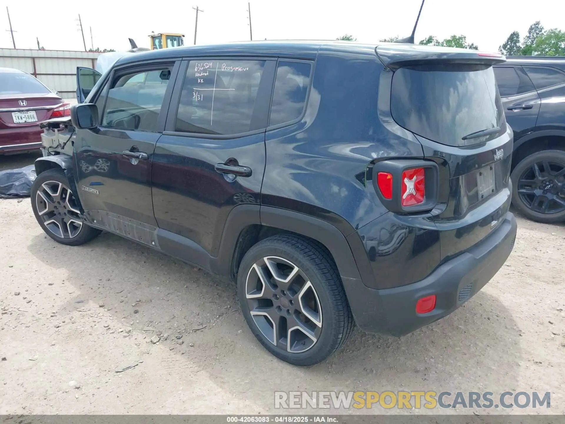 3 Photograph of a damaged car ZACNJAAB2LPM06219 JEEP RENEGADE 2020