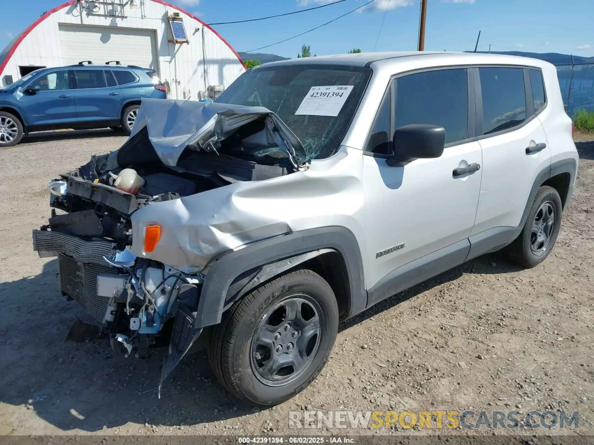 2 Photograph of a damaged car ZACNJAAB5LPL76293 JEEP RENEGADE 2020
