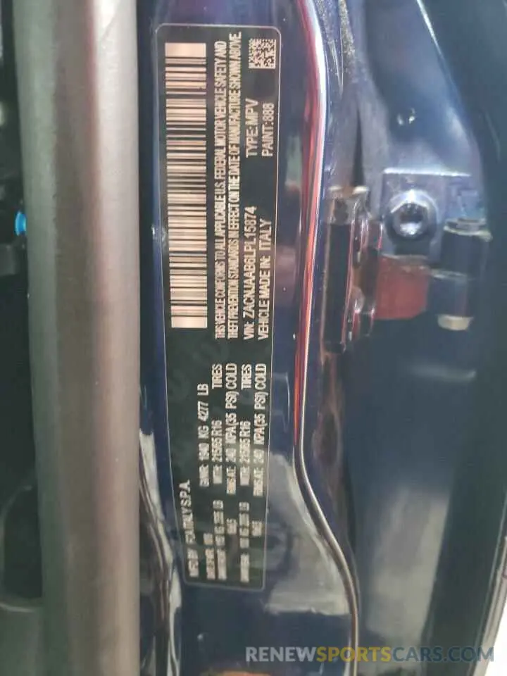 13 Photograph of a damaged car ZACNJAAB6LPL15874 JEEP RENEGADE 2020