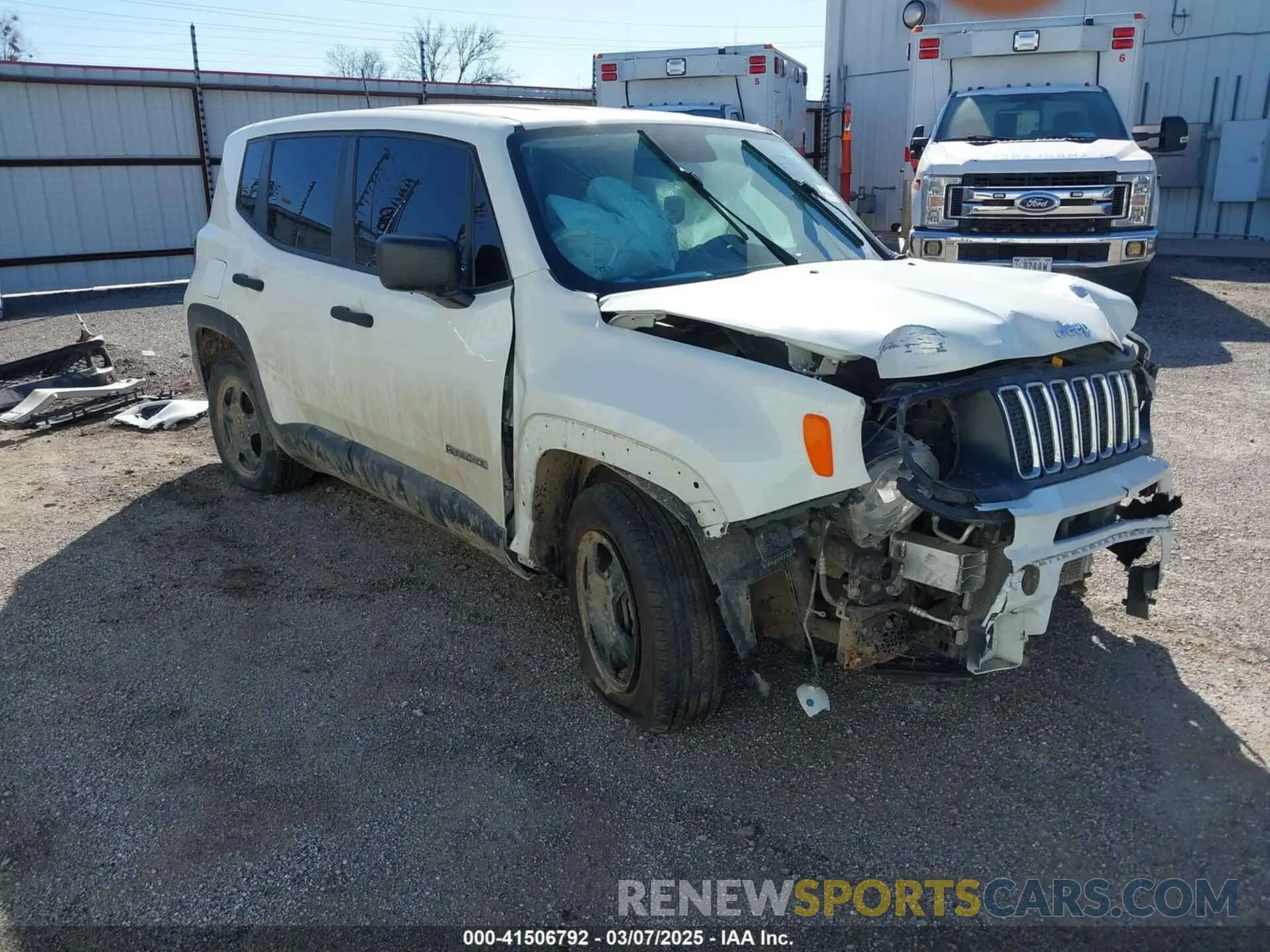 1 Photograph of a damaged car ZACNJAAB7LPL70754 JEEP RENEGADE 2020