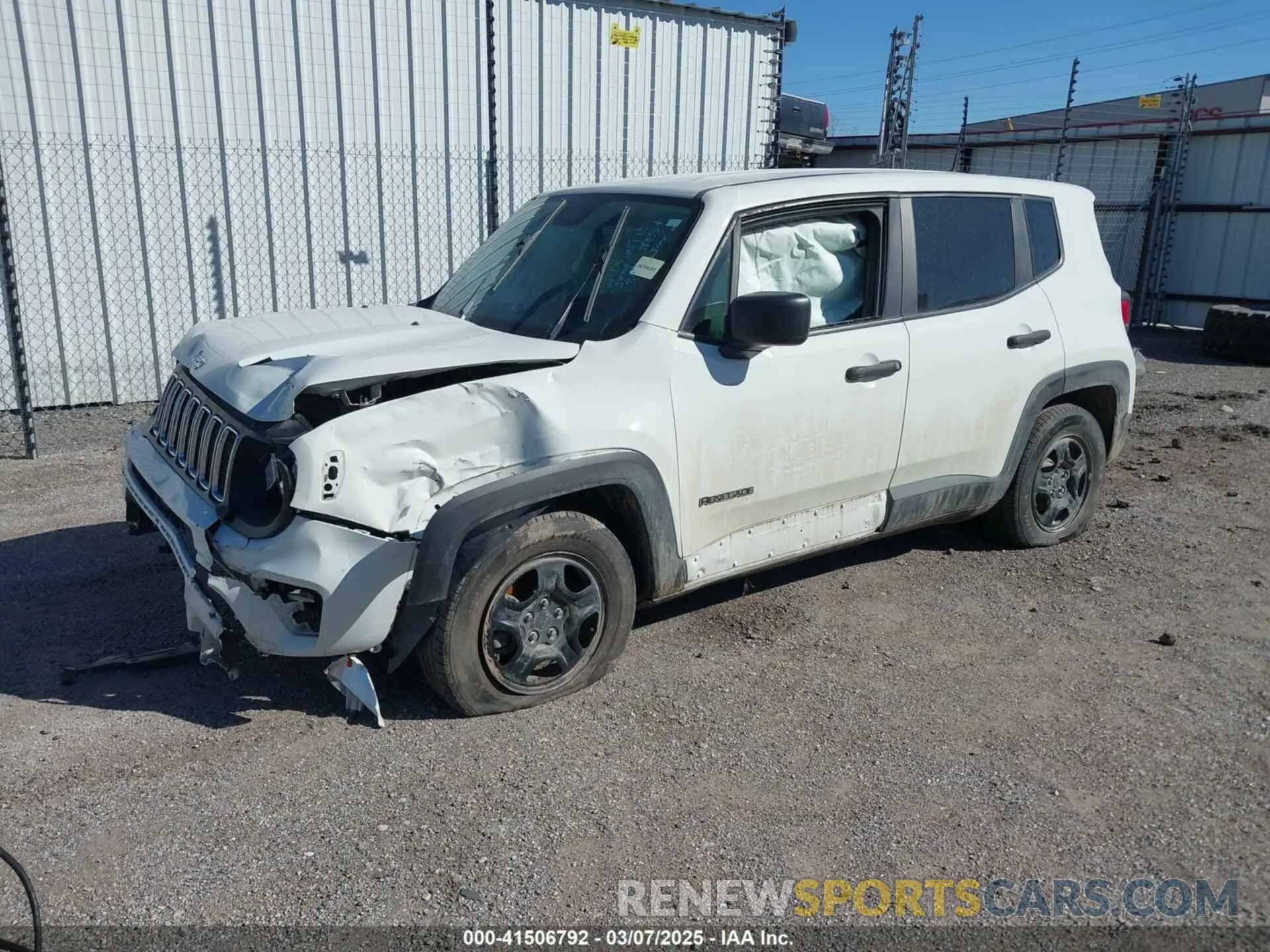 2 Photograph of a damaged car ZACNJAAB7LPL70754 JEEP RENEGADE 2020
