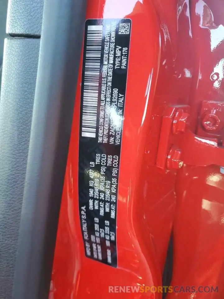 13 Photograph of a damaged car ZACNJAAB7LPL92690 JEEP RENEGADE 2020
