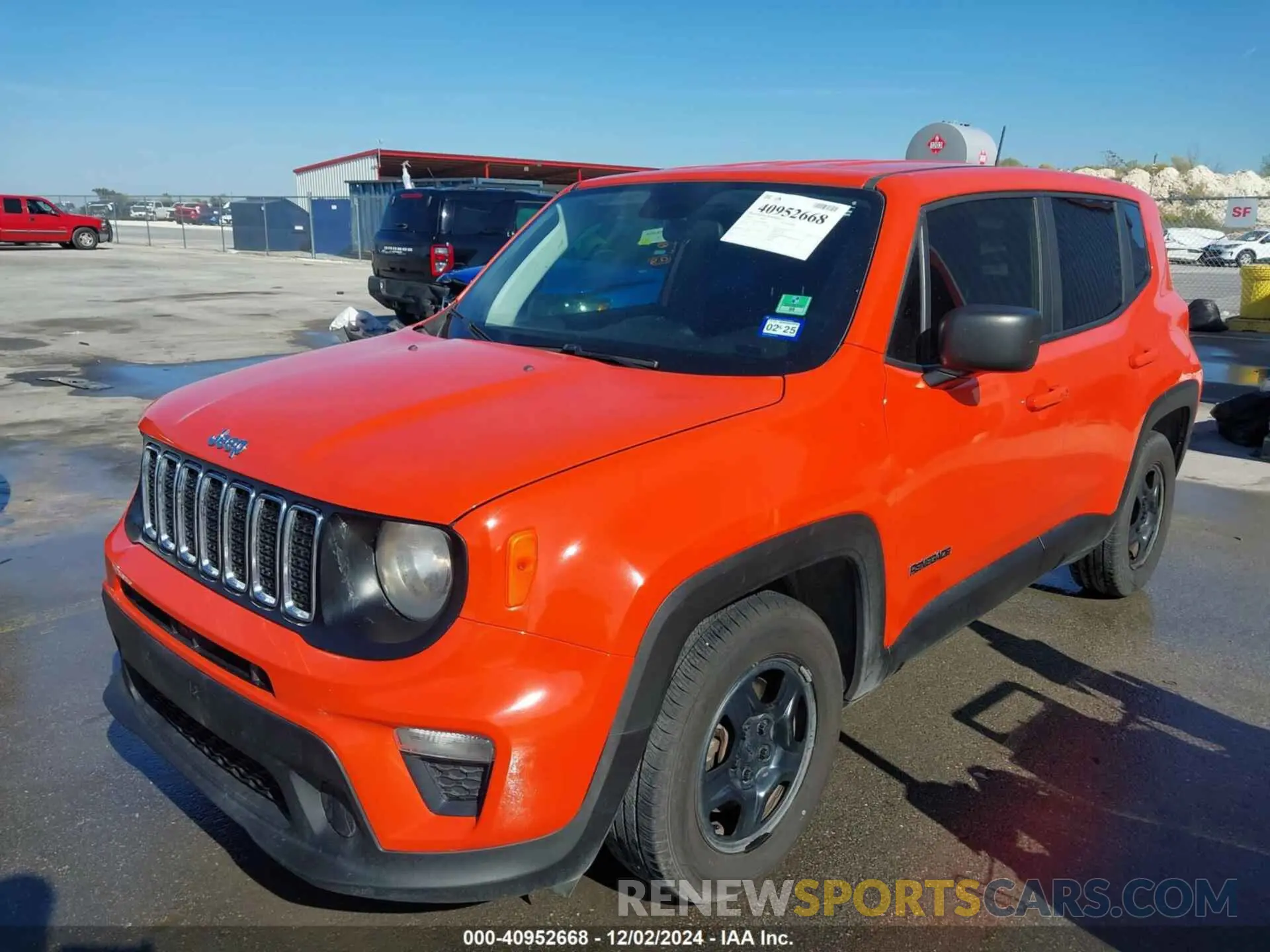 2 Photograph of a damaged car ZACNJAAB8LPL86428 JEEP RENEGADE 2020