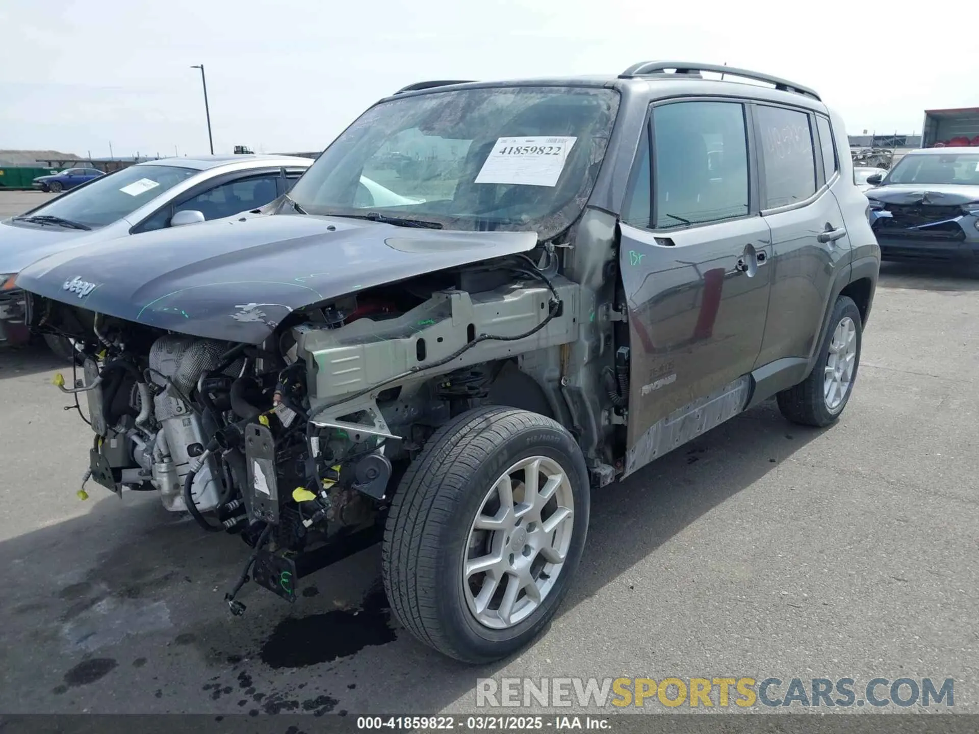 2 Photograph of a damaged car ZACNJABB1LPK99727 JEEP RENEGADE 2020