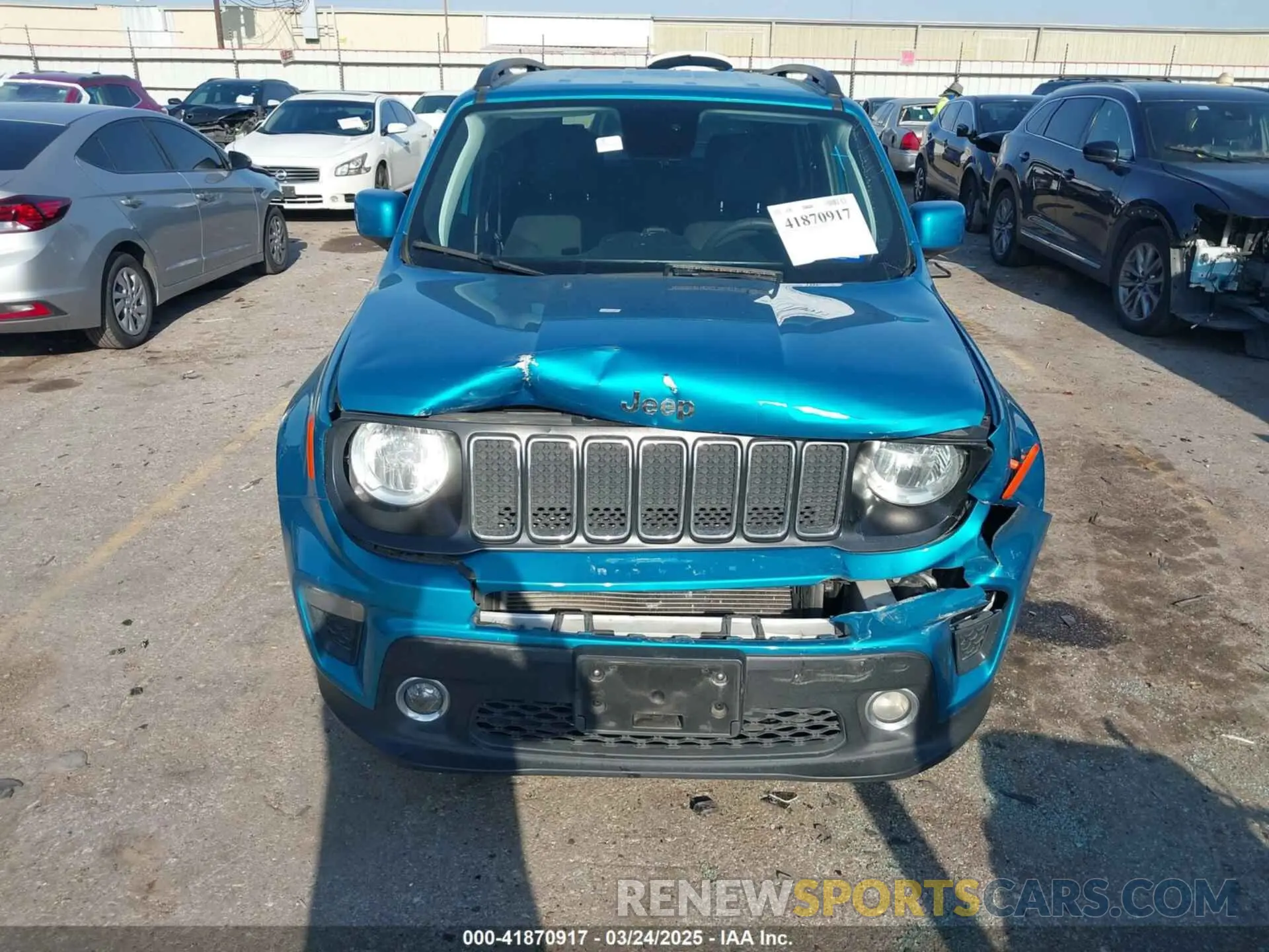6 Photograph of a damaged car ZACNJABB1LPL03274 JEEP RENEGADE 2020
