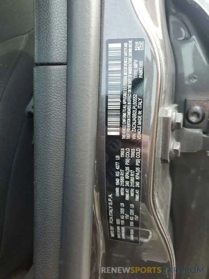 15 Photograph of a damaged car ZACNJABB2LPL60552 JEEP RENEGADE 2020