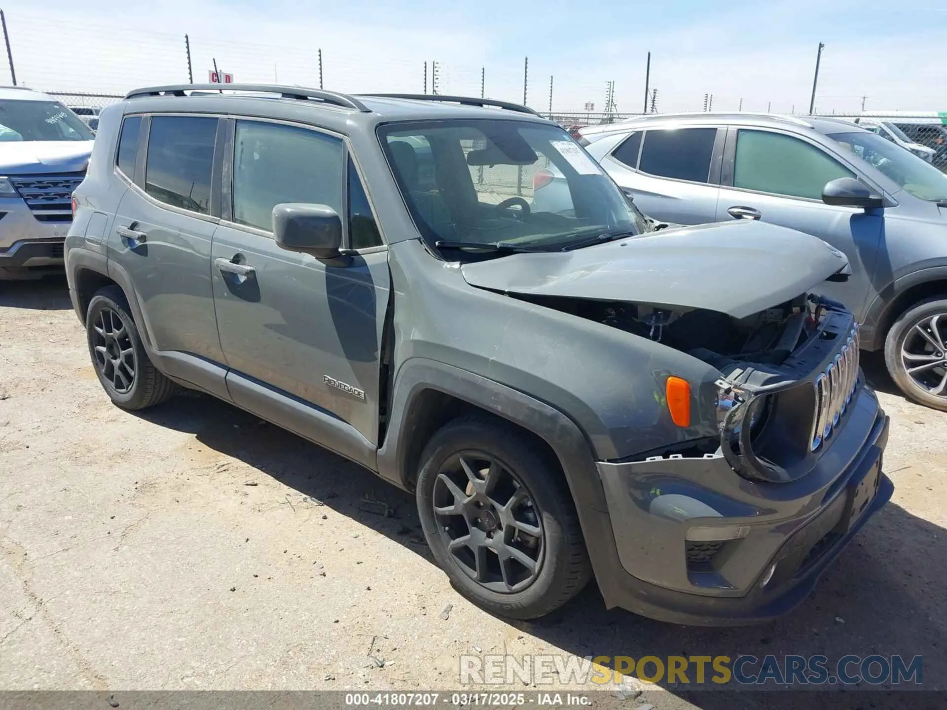 1 Photograph of a damaged car ZACNJABB2LPL80283 JEEP RENEGADE 2020