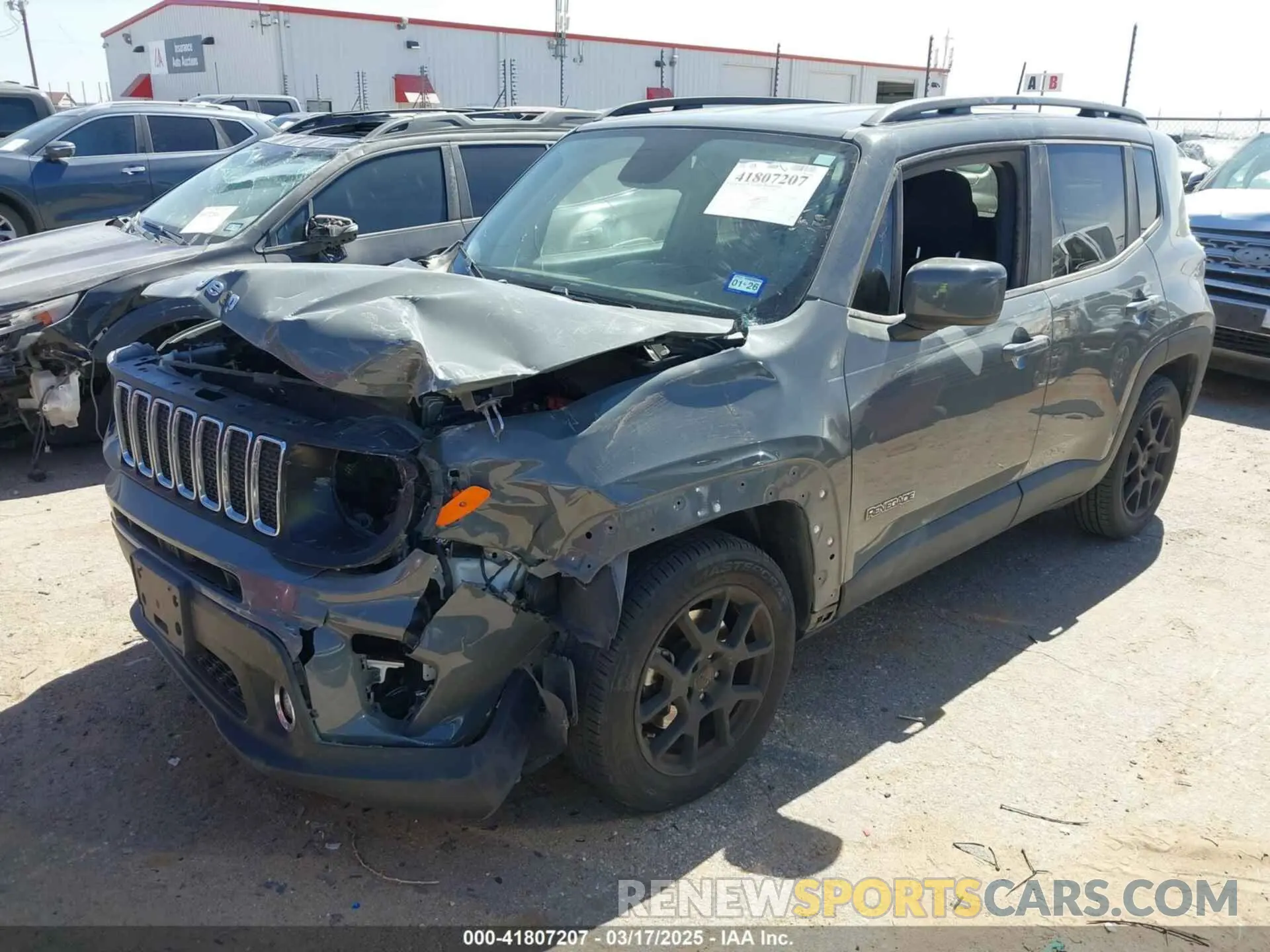 2 Photograph of a damaged car ZACNJABB2LPL80283 JEEP RENEGADE 2020