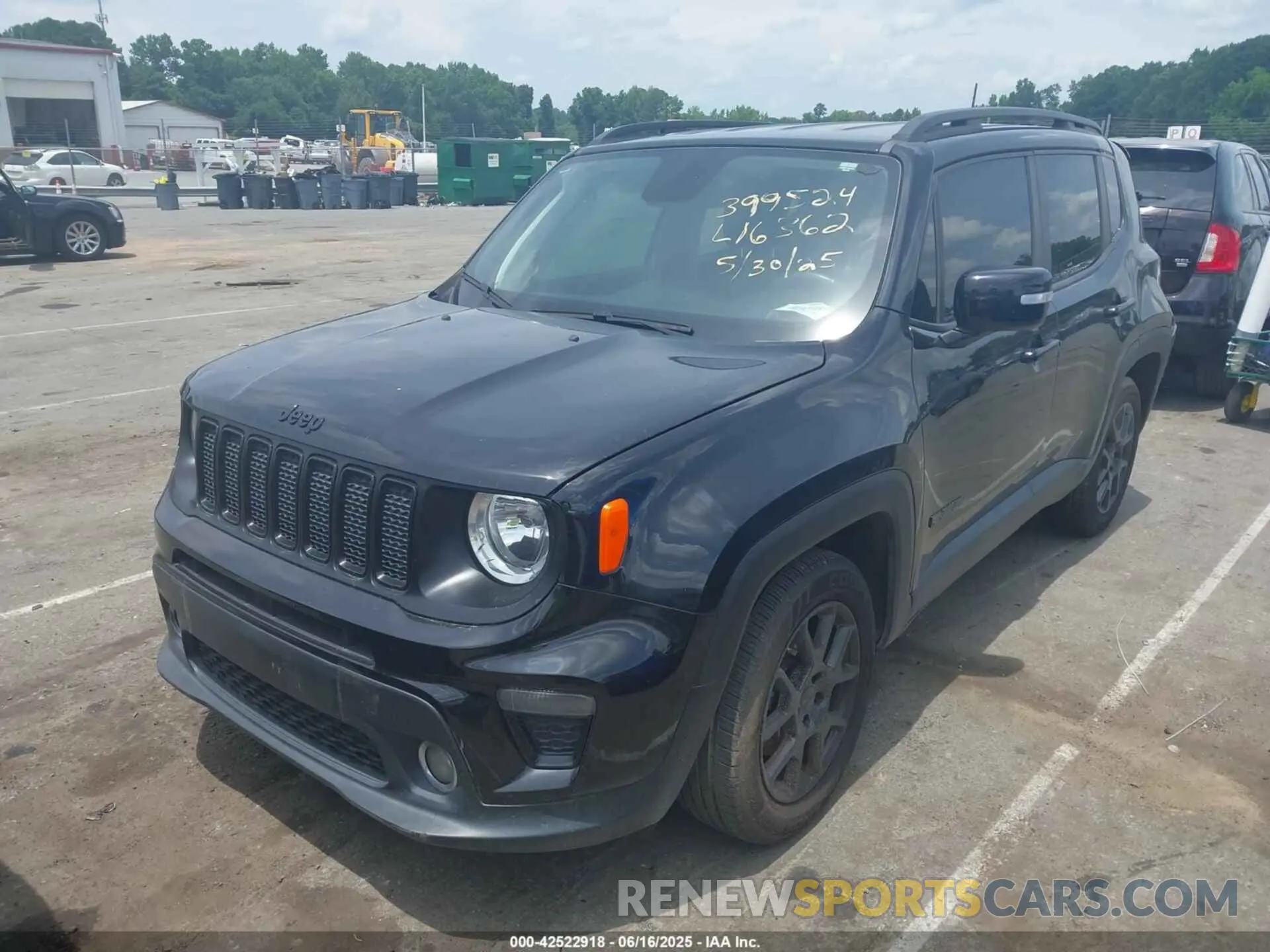 2 Photograph of a damaged car ZACNJABB8LPL16362 JEEP RENEGADE 2020