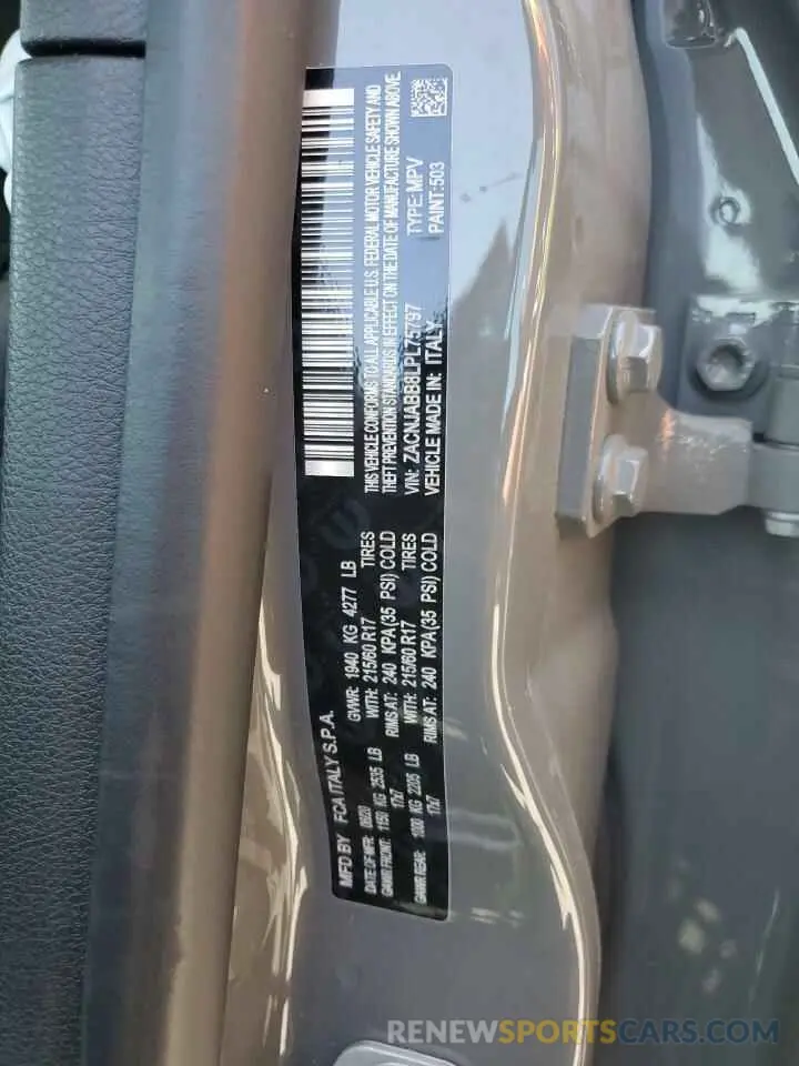13 Photograph of a damaged car ZACNJABB8LPL75797 JEEP RENEGADE 2020