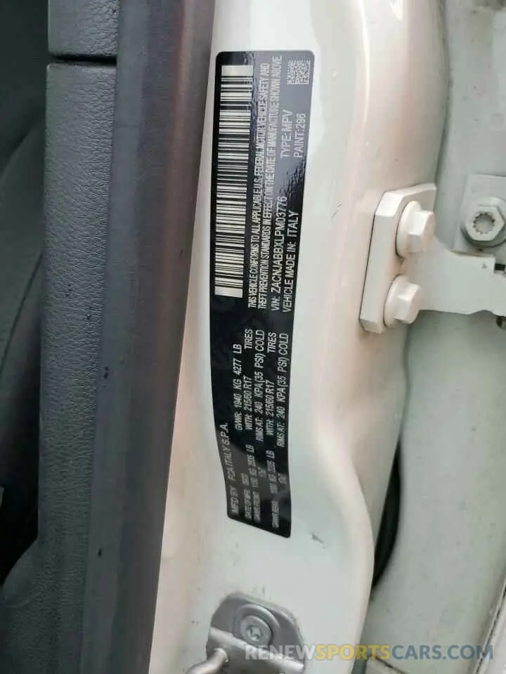 15 Photograph of a damaged car ZACNJABBXLPM03776 JEEP RENEGADE 2020