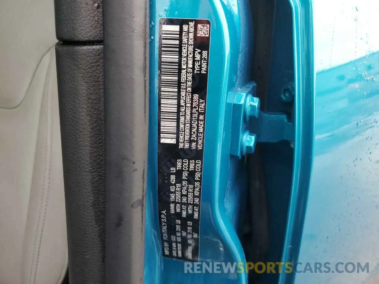 12 Photograph of a damaged car ZACNJAD13LPL76389 JEEP RENEGADE 2020