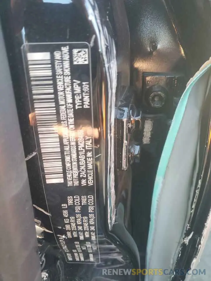 13 Photograph of a damaged car ZACNJBAB1LPM28489 JEEP RENEGADE 2020
